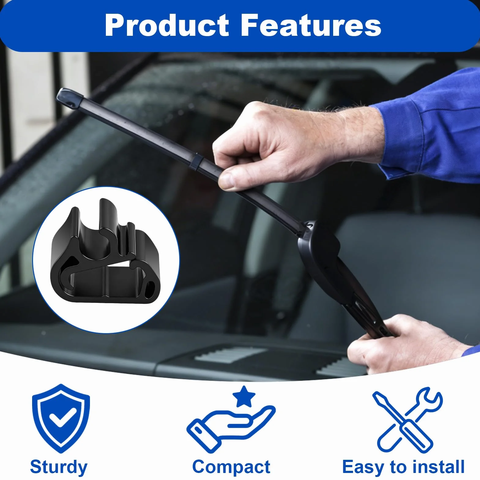 6 Piezas de Clips para Brazos de Limpiaparabrisas para Peugeot 3008 5008 C5 DS7 Flejes Sujeción Limpia para Brisas Clips de Sujeciones Repuestos para Brazo para Fijación de Manguera Lavaparabrisas