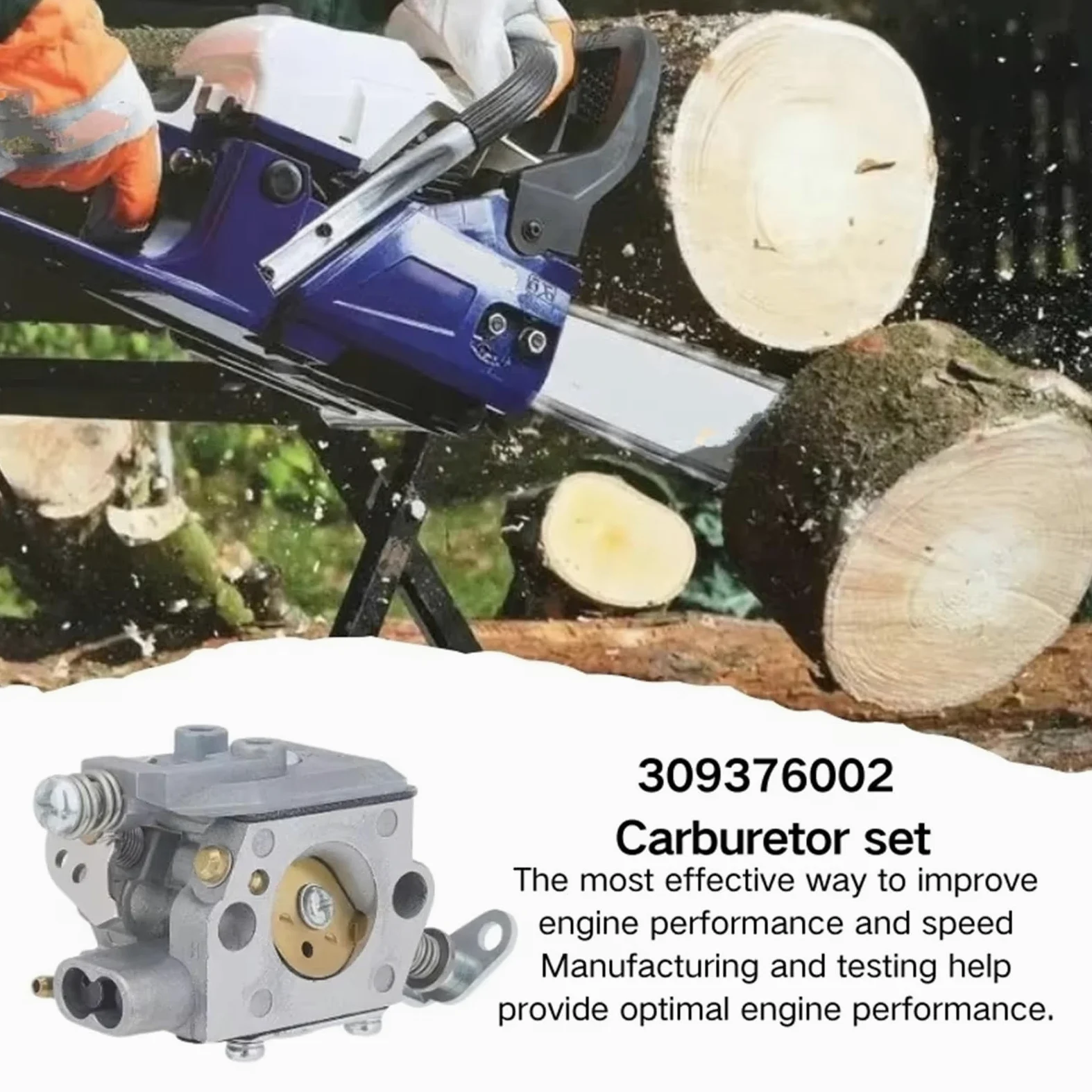 Carburador Carb Carby Kit De Carburador para Motosierra De Gasolina para Ryobi RY3714 RY3716 309376002 Kit Carburador