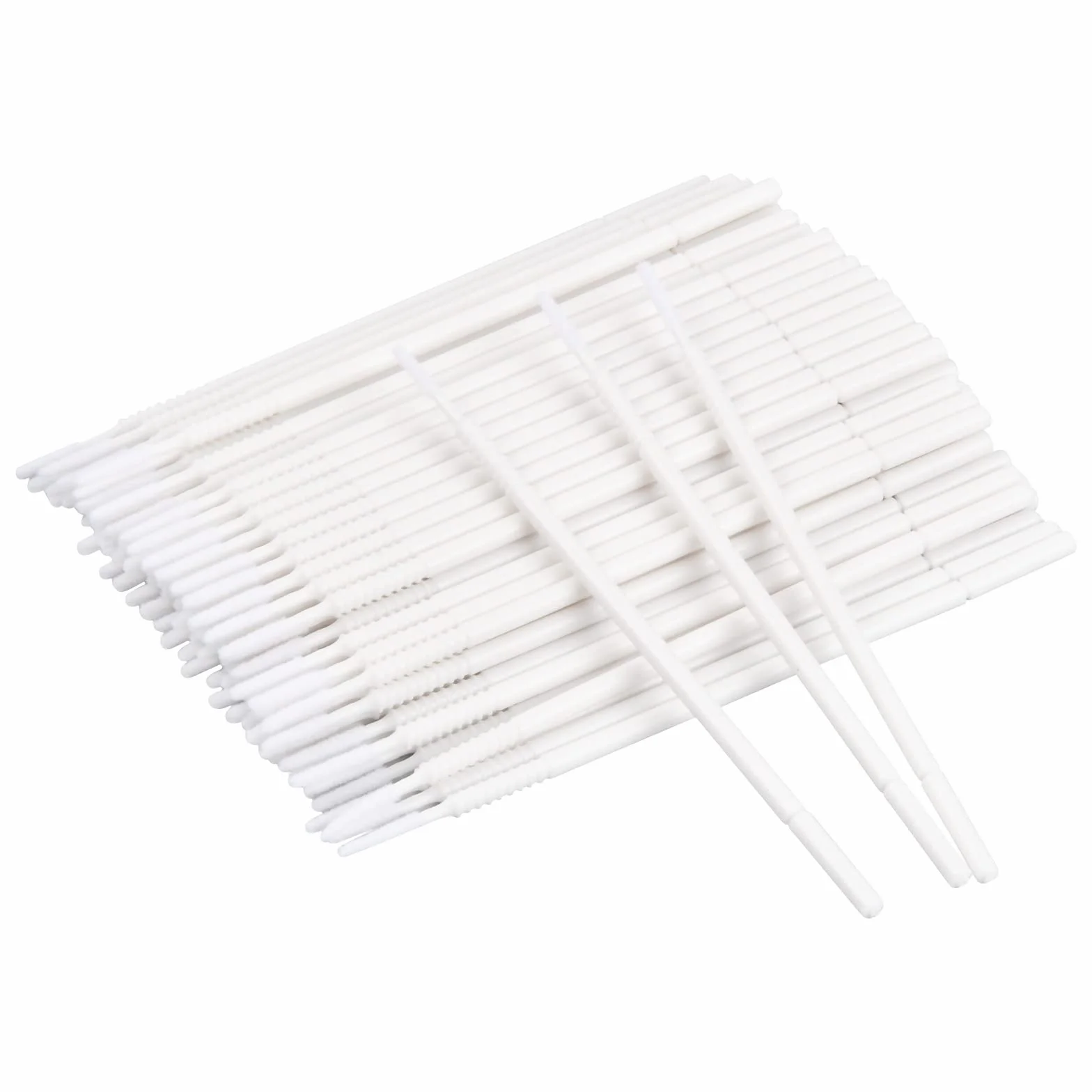 Cepillo de Extensión de Pestañas, Micro Aplicador Mascara, 100 Piezas Herramienta de Injerto (Blanco)