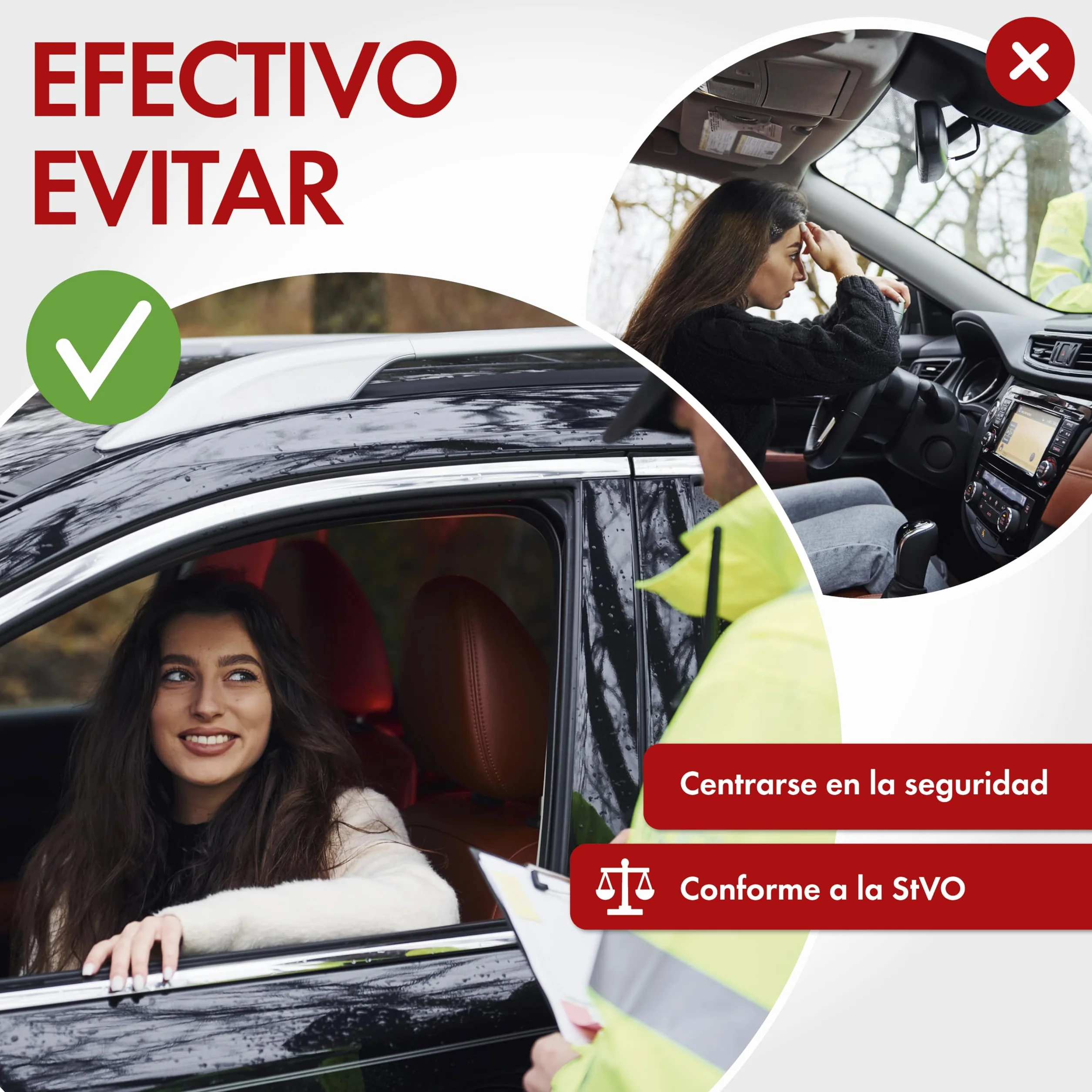WALSER Bolsa de primeros auxilios para coche DIN 13164:2022 kit rojo 44283