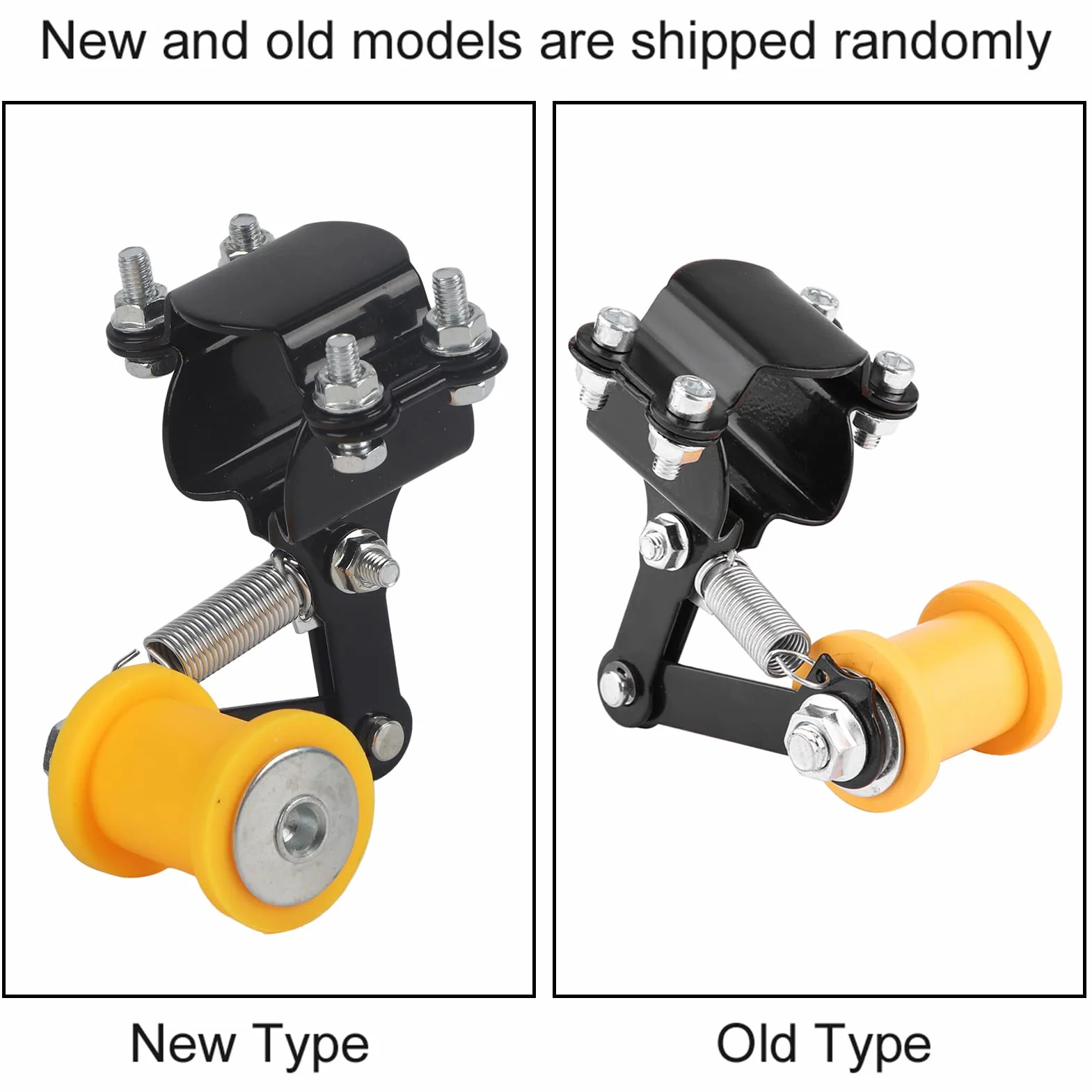 Ajustador de Cadena de Motocicleta, 3,7-4,3 cm/1,46 "- 1,69" Ajustador de Cadena Tensor Perno en Rodillo Accesorios modificados para Motocicleta(Regulador de Cadena/Negro)