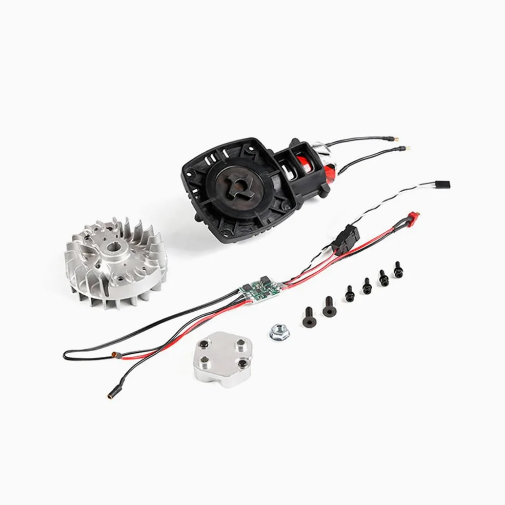 FLMLF Rc Car - Arrancador eléctrico de segunda generación + kit de volante de inercia para motor 23CC-45CC para 1/5 Hpi Rofun Km Rovan Baja Losi 5ive-T FG Redcat Parts