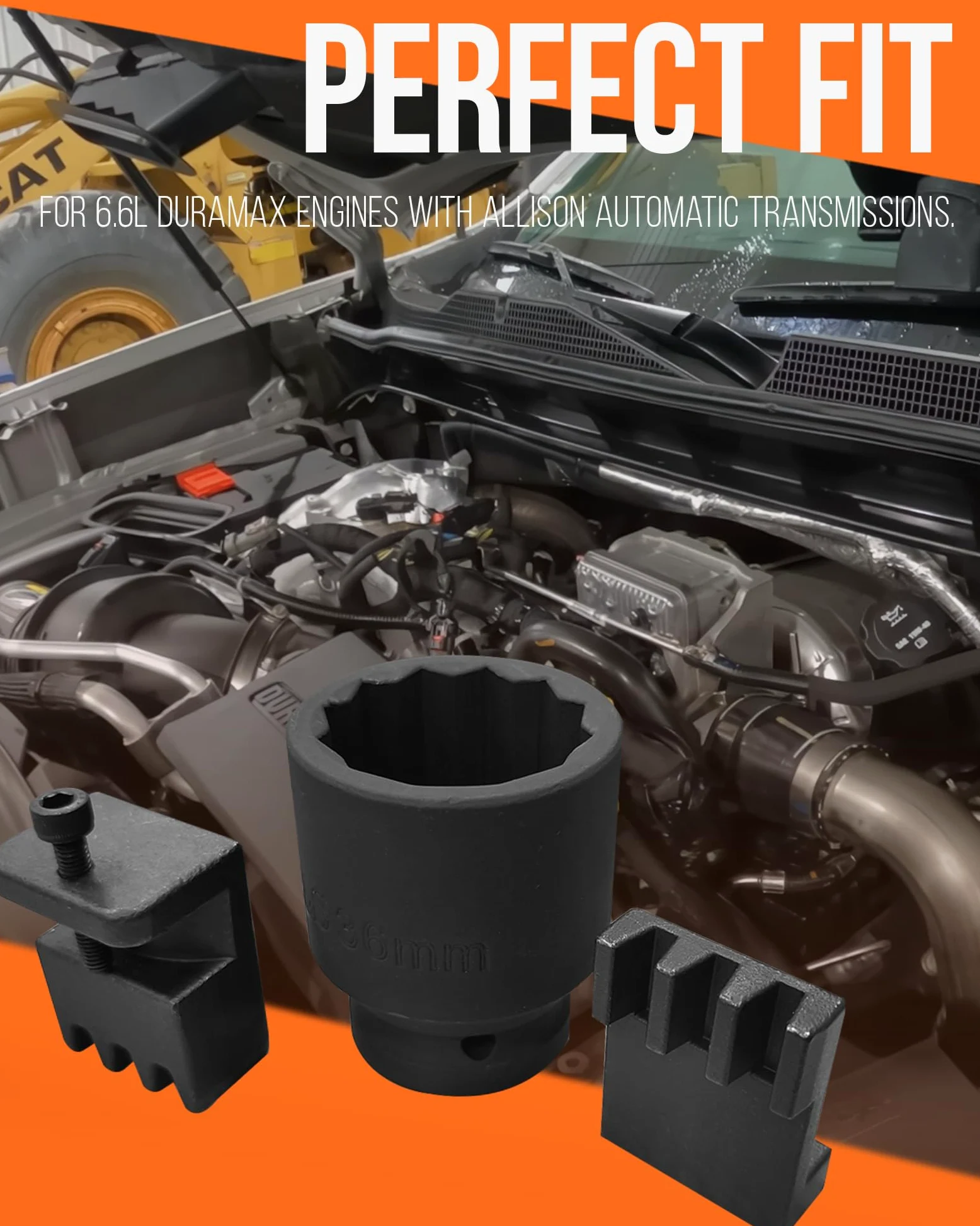 Rogierra Herramienta de bloqueo de volante 22100 con enchufe de 36 mm para motor Duramax de 6.6 L