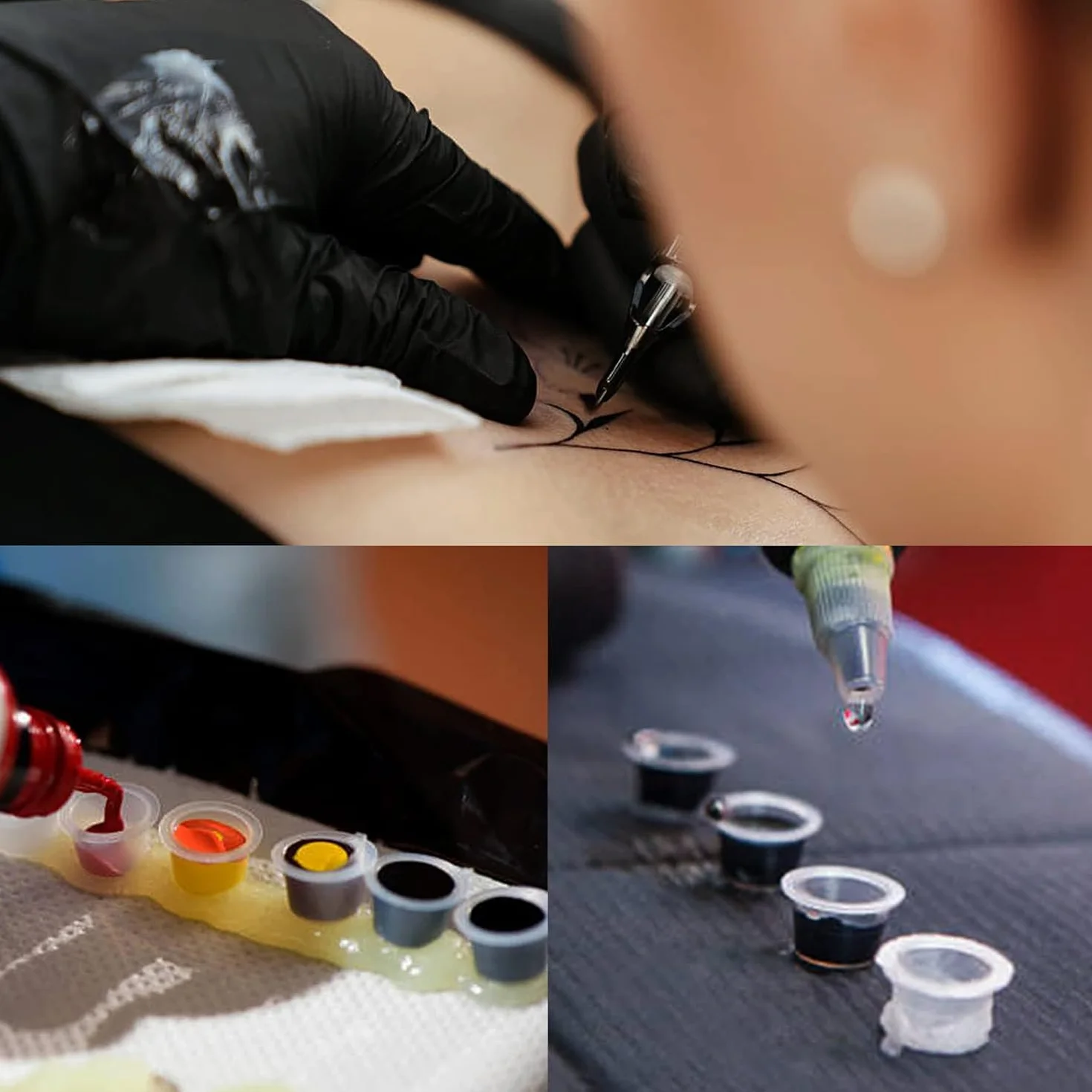 Rayyl Mezclador de Tinta de Tatuaje con 100 Palos de Mezcla Profesional