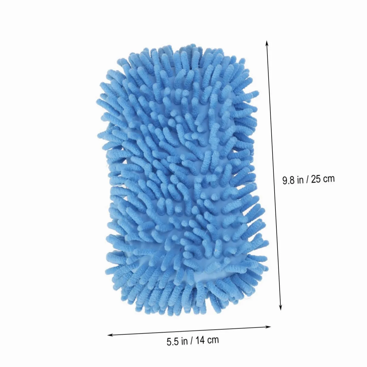 ULTECHNOVO 6piezas Guantes De Lavado De Microfibra Chenille para Coche y Moto Esponja De Limpieza Ultra Fina Azul