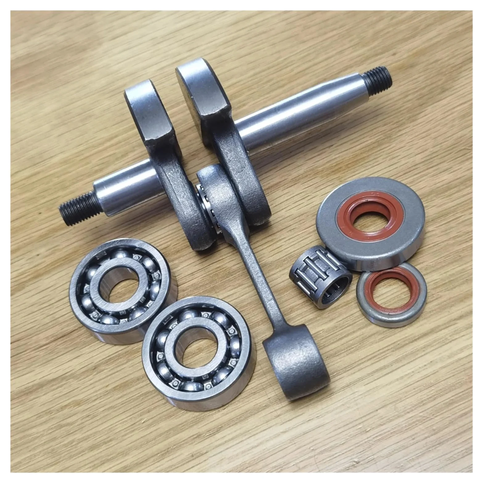 Cigüeñal FS220 con cojinete y retenes de Aceite, Compatible desbrozadoras FS180, FS280(Crankshaft Set)