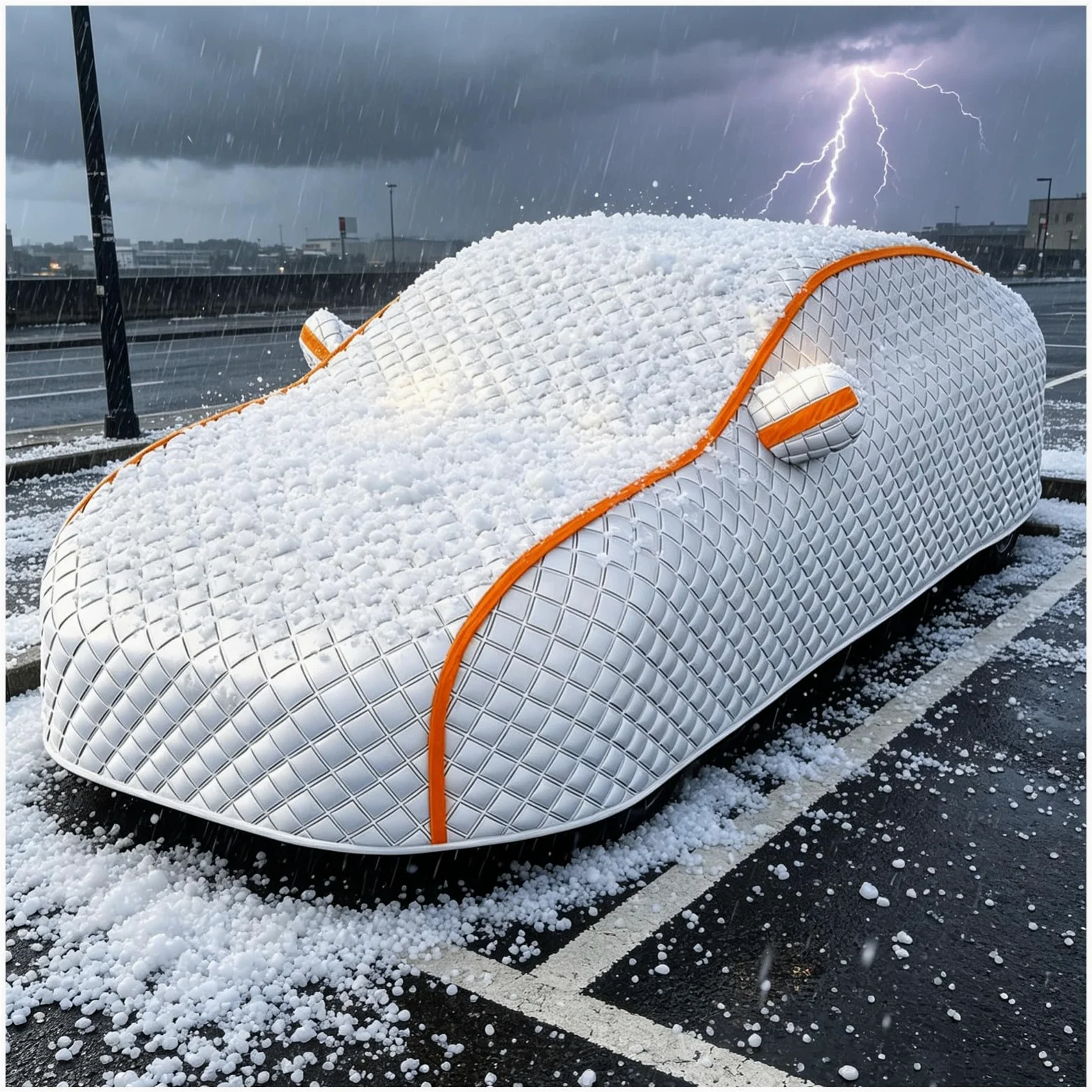 Funda Antigranizo Coche para C upra Terramar | Ecológico, Material De Mayor Grosor, Resistente a Desgarros y Duradero, Incluye Bolsa De Almacenamiento, Forro De Algodón
