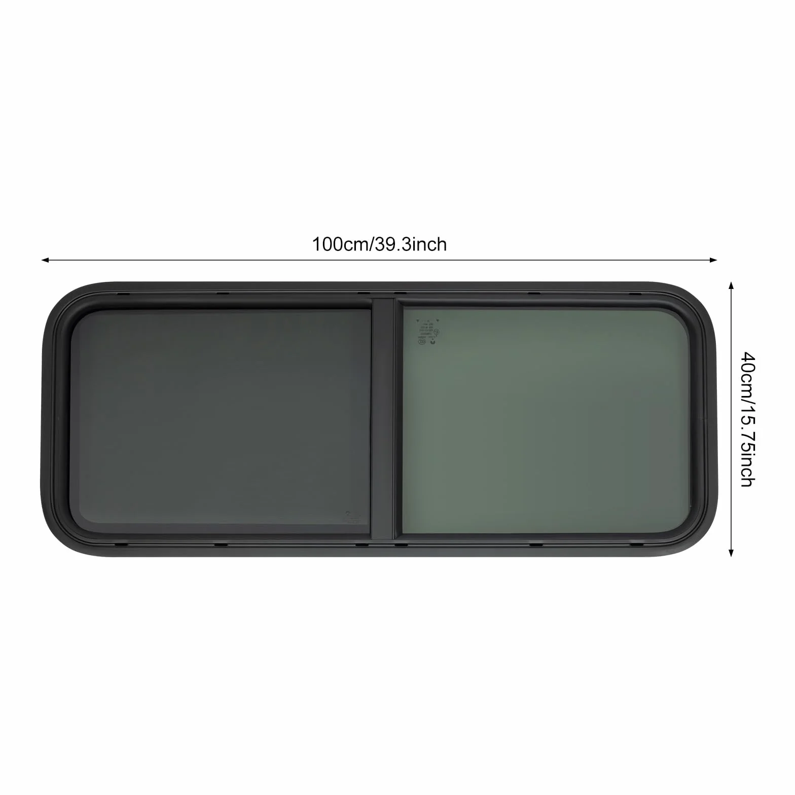 Ventana Lateral de Caravana, Corredera con Protección contra Insectos, Repuesto para Autocaravanas, Remolques, Camionetas u Otros Vehículos (1000 x 400 mm)