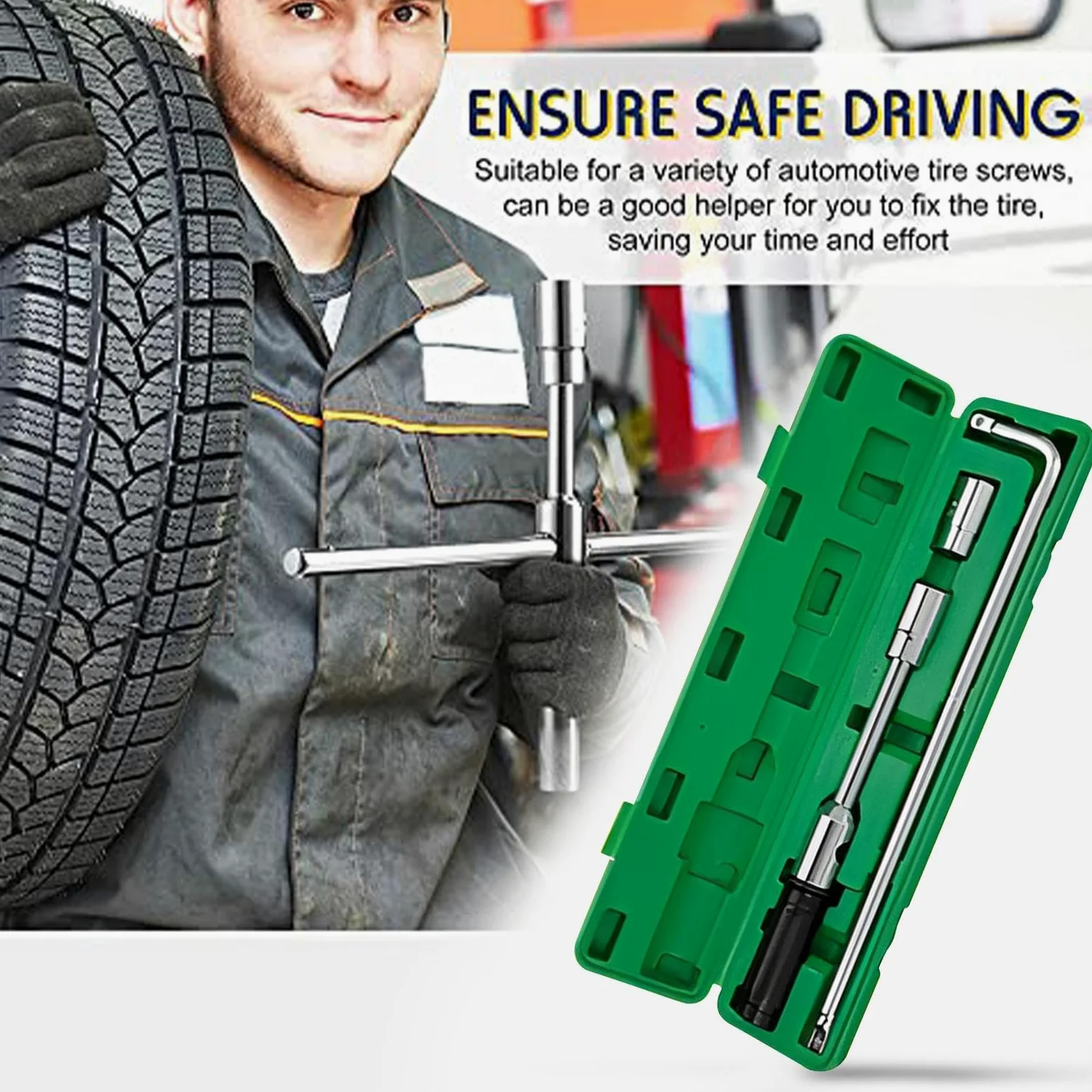 Llave de Ruedas Llave Cruzada para Tuercas de Rueda | Llave para Neumáticos Robusta para Furgoneta Moto Coche SUV Camión Taller Mecánico Emergencias en Carretera