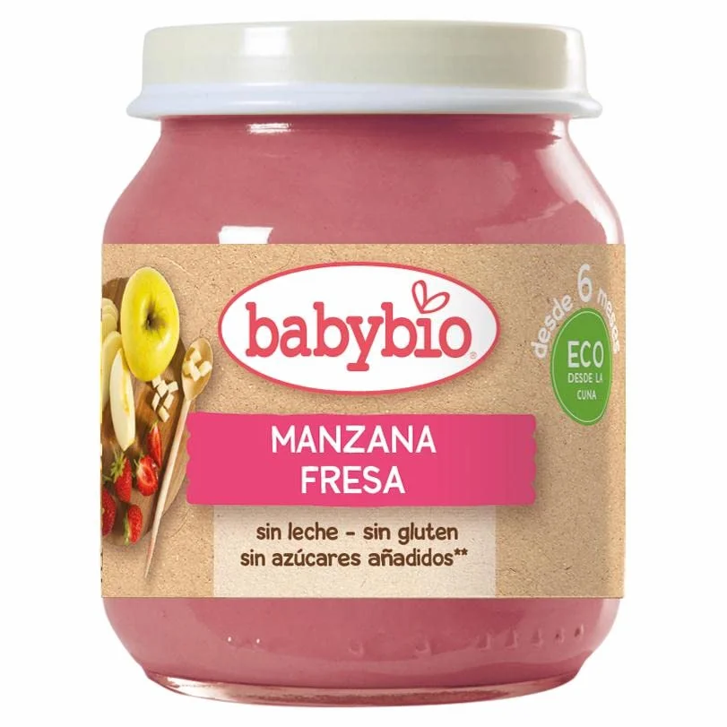 Babybio Tarrito Menú Manzana y fresa 130 g