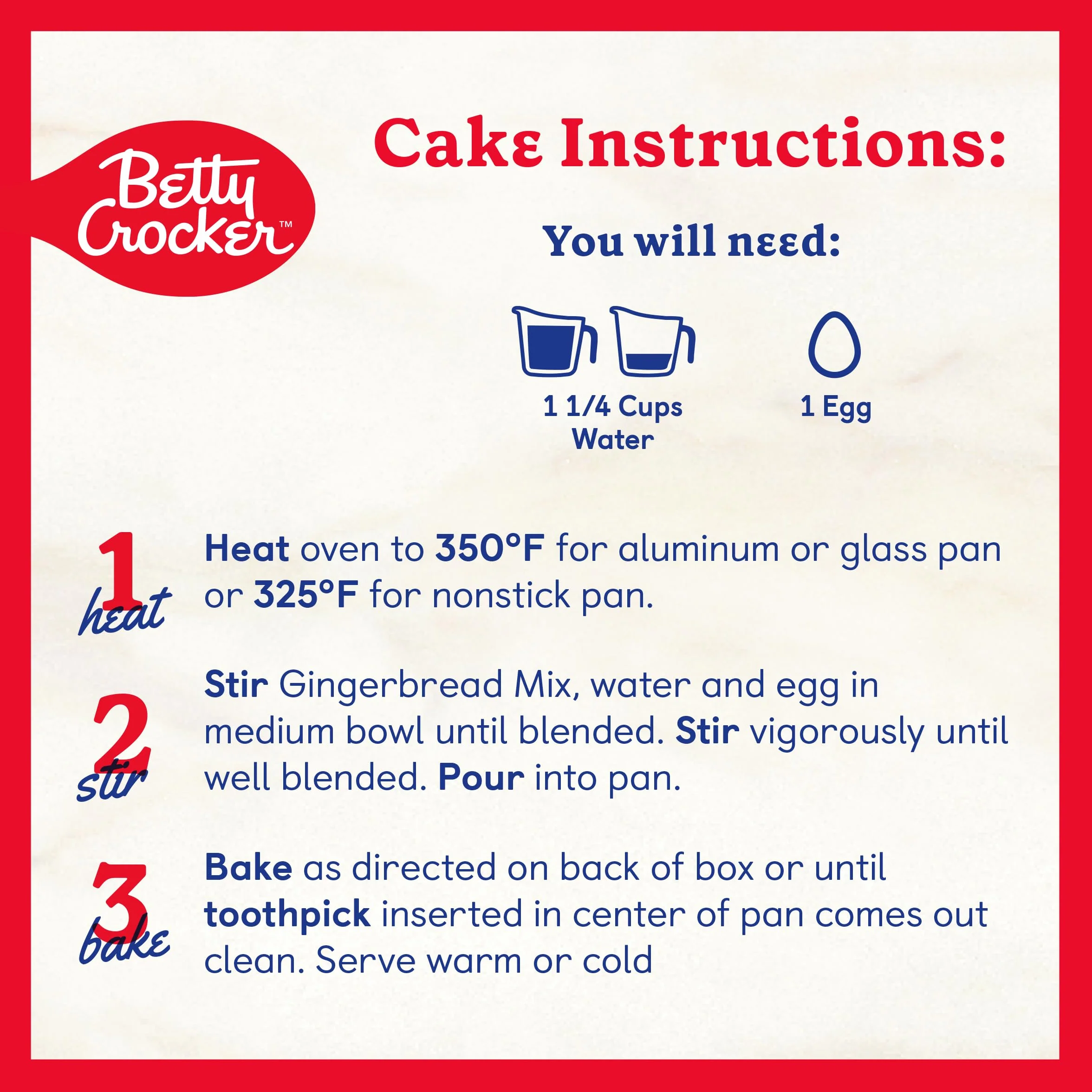 Betty Crocker Gingerbread Cake & Cookie Mix, 14.5 oz