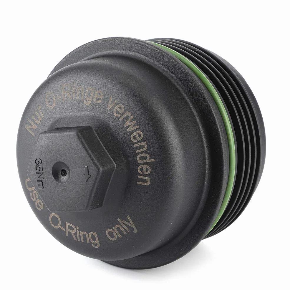 Cubierta de la tapa de la carcasa del filtro de aceite del motor Reemplazo directo OEM 057115433A Plástico ABS duradero Negro a temperaturas extremas debajo del capó para Phaeton