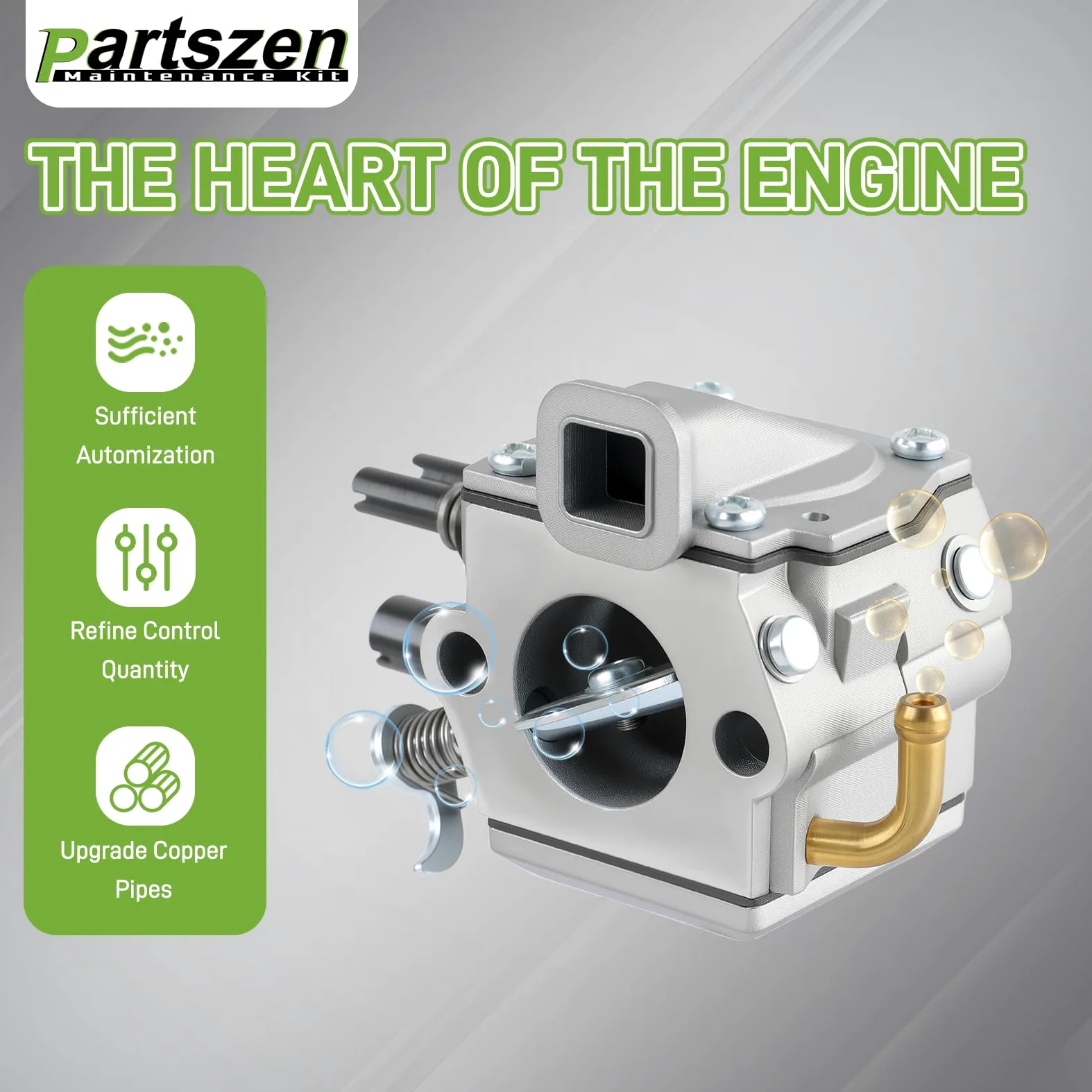 Carburador 1125-120-0651 para motosierra Sthil 034 036 MS340 MS350 360Pro Tillotson 40-HE-20A Parts Zama C3A-S31A Carb con kit de afinación