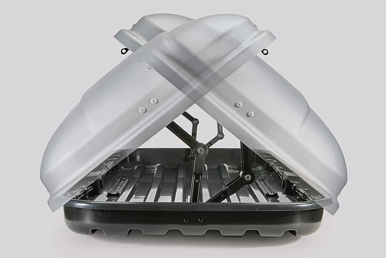 Farad Cofre de Techo Marlin 680L Negro Brillante - Doble Apertura Lateral, Homologación TÜV-GS, Garantía 5 años, Cerradura centralizada con Llave de Seguridad, Resistente a los Rayos UV