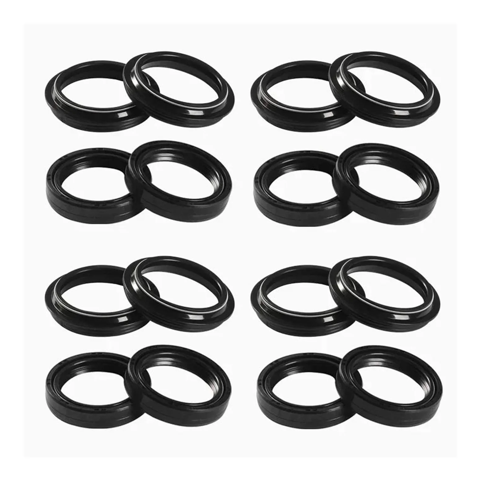Amortiguador Delantero Horquilla Eje Amortiguador Retenes Aceite Tapa Para SUZUKI DL1000 Para V-STROM 1000 GSX1000 GSX1000S(8pc Seal 8pc Cover)