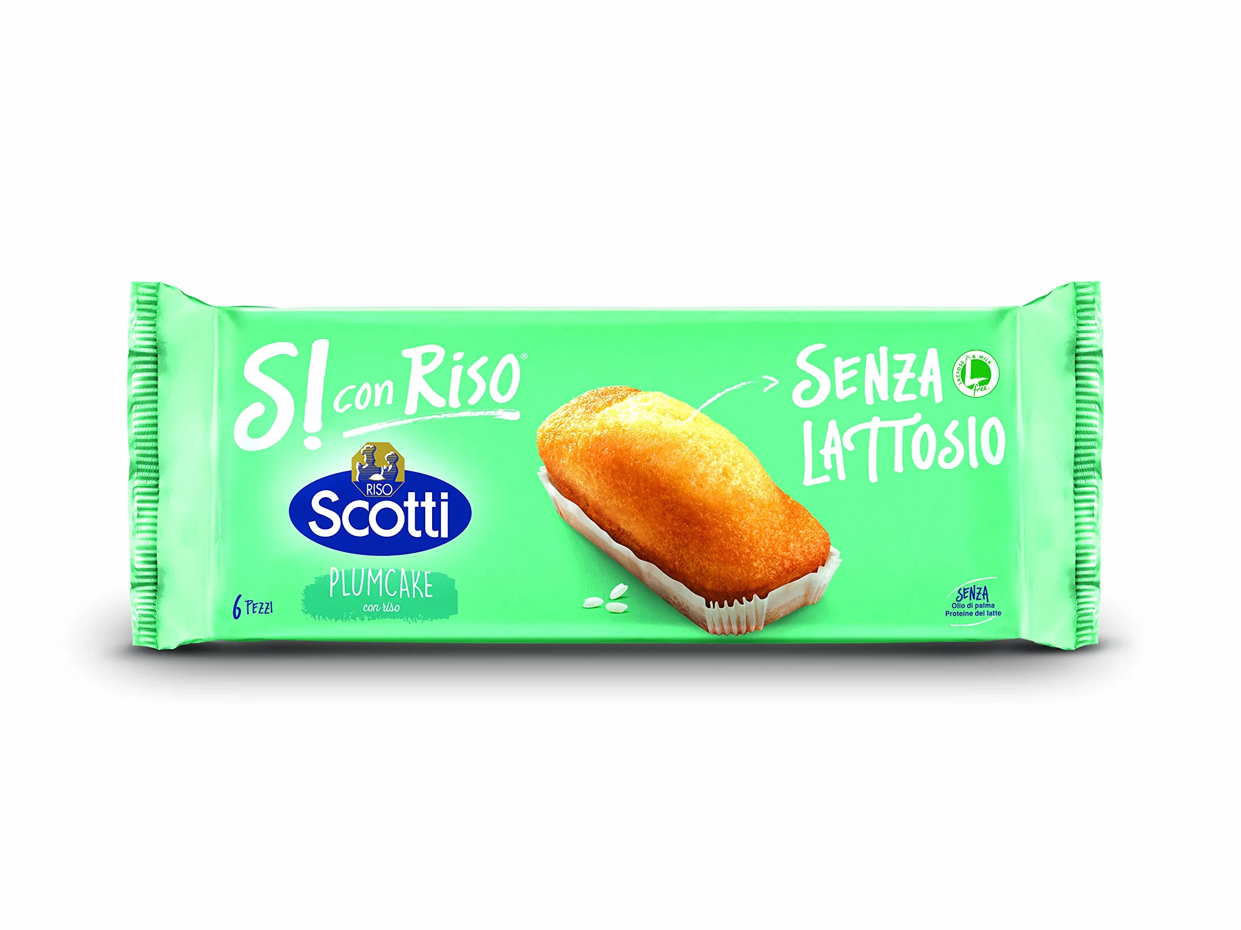 Riso Scotti PlumCake con Riso Senza Lattosio 190 g sin aceite de palma sin proteínas de leche