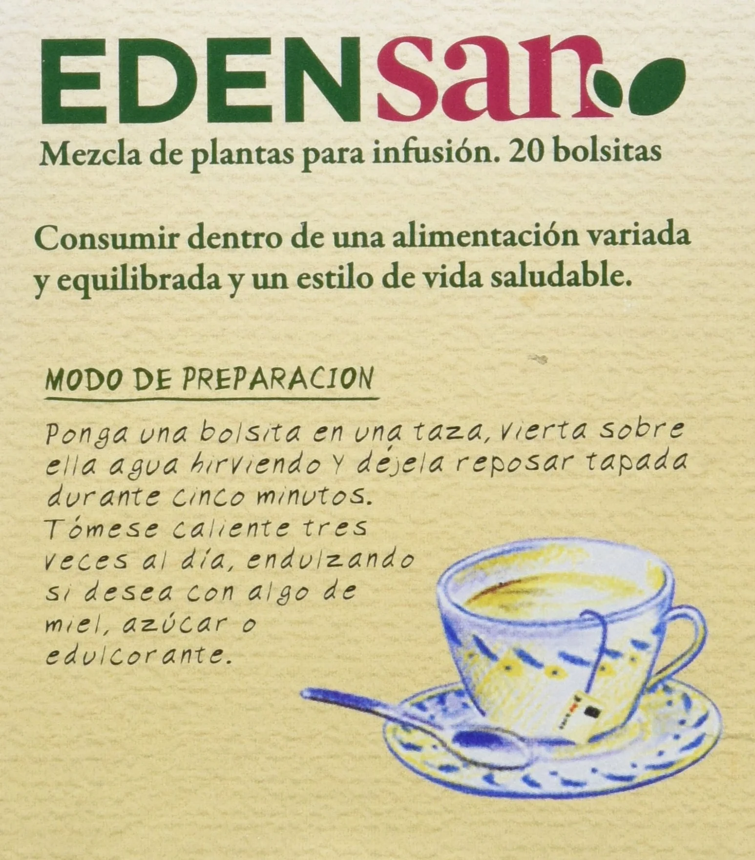 Dielisa Edensan 16 Col Filtros 20 bolsitas