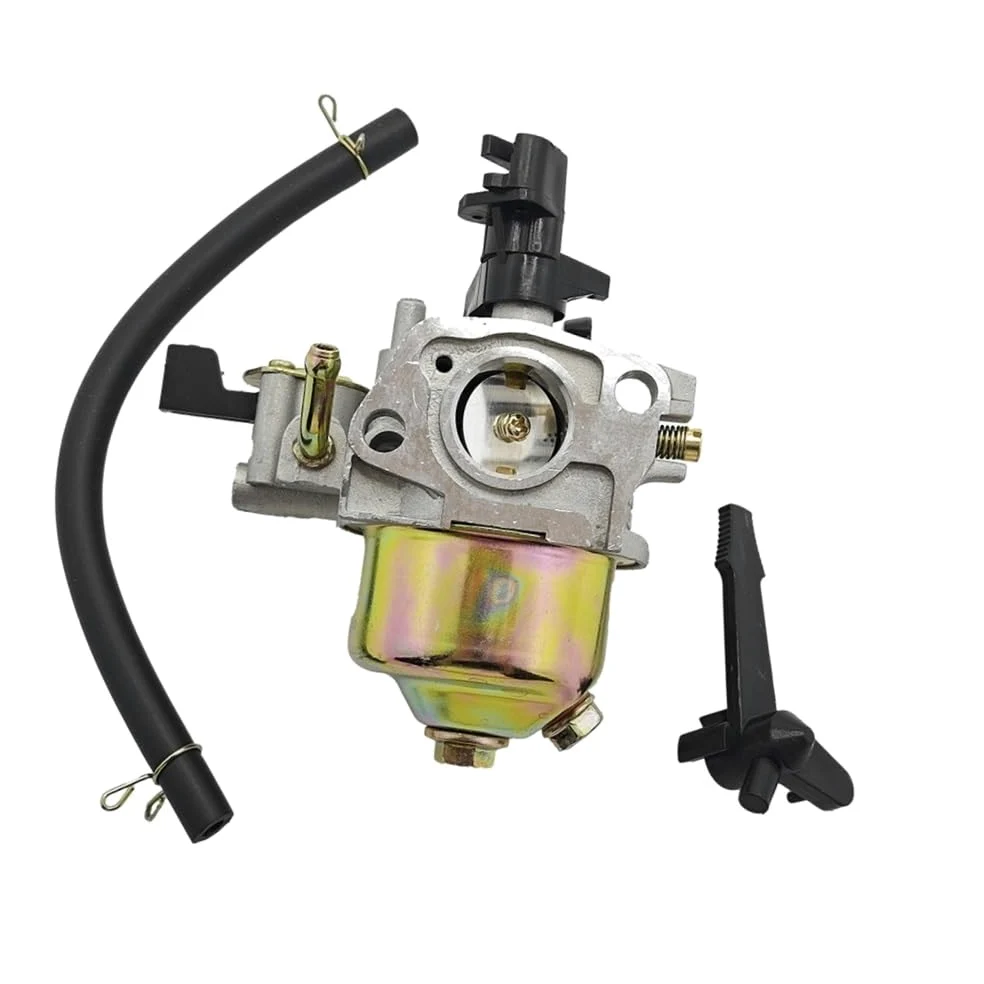 Piezas de reparación Juego de carburador con aislante de línea de combustible, espaciador y junta compatible con motores de cortacésped de 4 tiempos GX200 y GX160.
