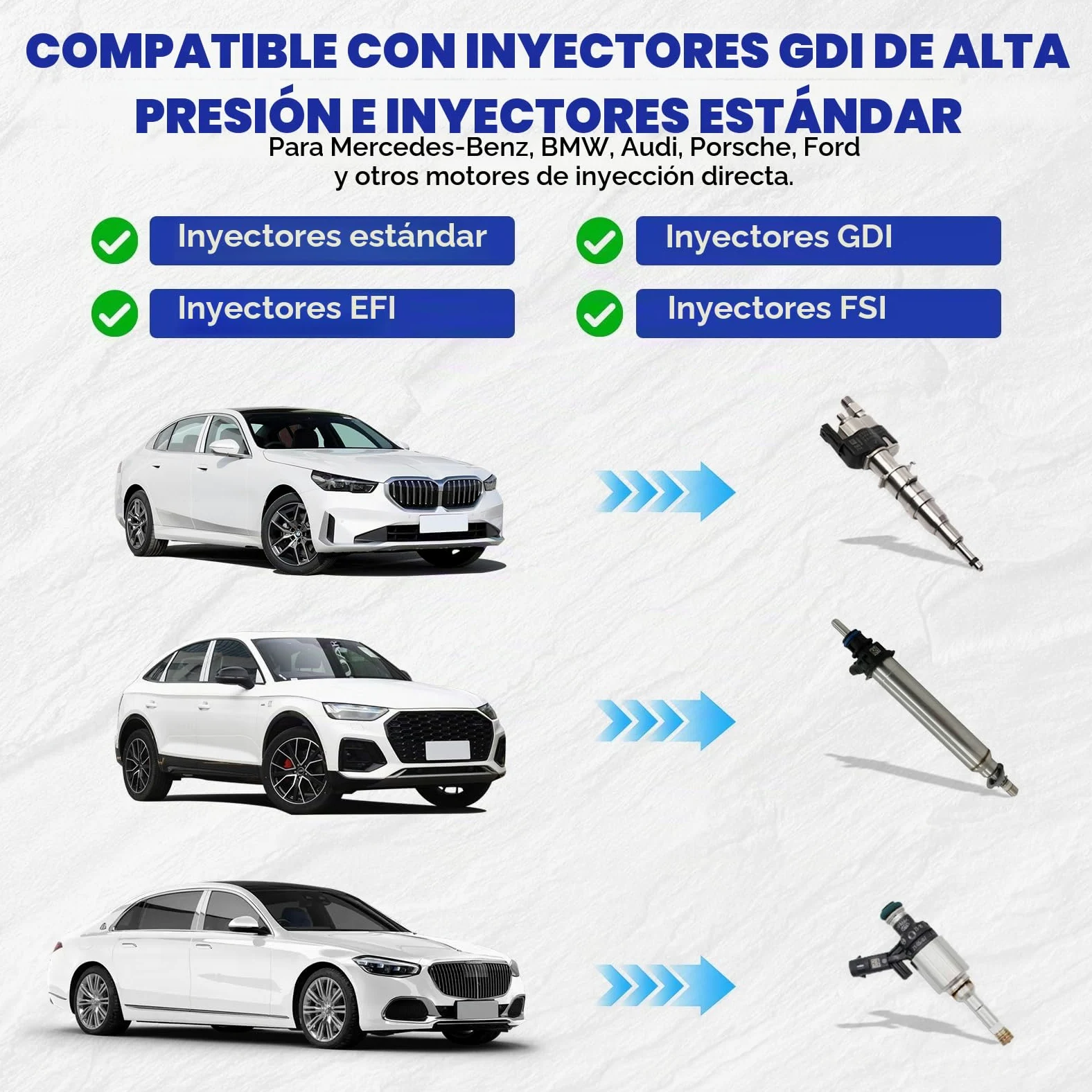 MR CARTOOL V310 Equipo Limpiador y Probador de Inyectores de Combustible, Kit de Limpieza Ultrasónica 110V/220V con 6 Cilindros para Inyectores Estándar GDI/EFI/FSI de Diésel y Gasolina