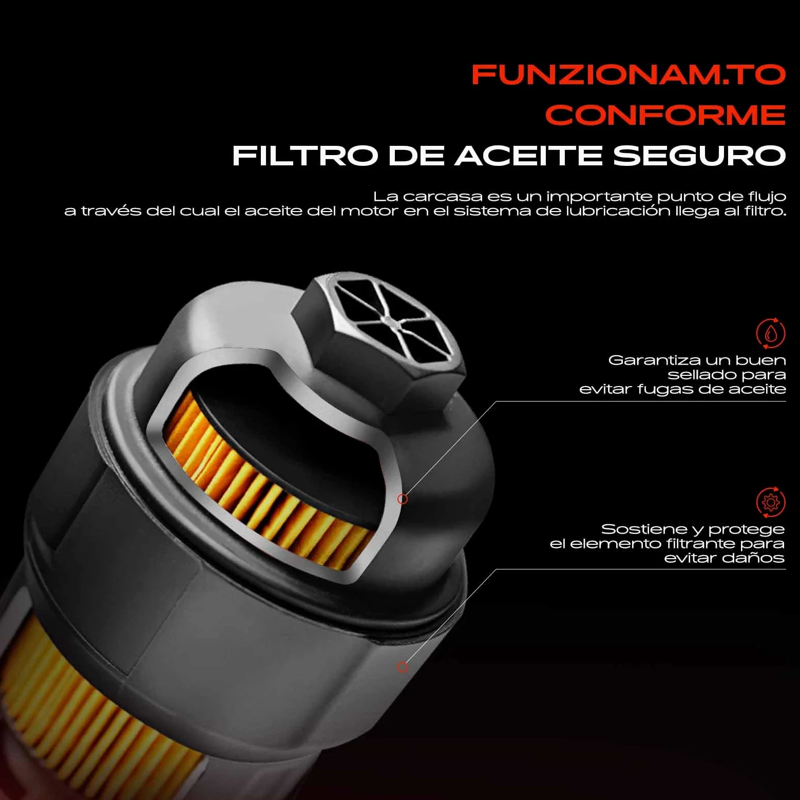 Frankberg Carcasa del filtro de aceite 06D115397J | Compatible con: Golf V 1K1, Altea XL 5P5 5P8, E.O.S 1F7 1F8, León 1P1, A3 8P1, O.c.t.a.v.i.a II 1Z3, P.a.s.s.a.t 3C2