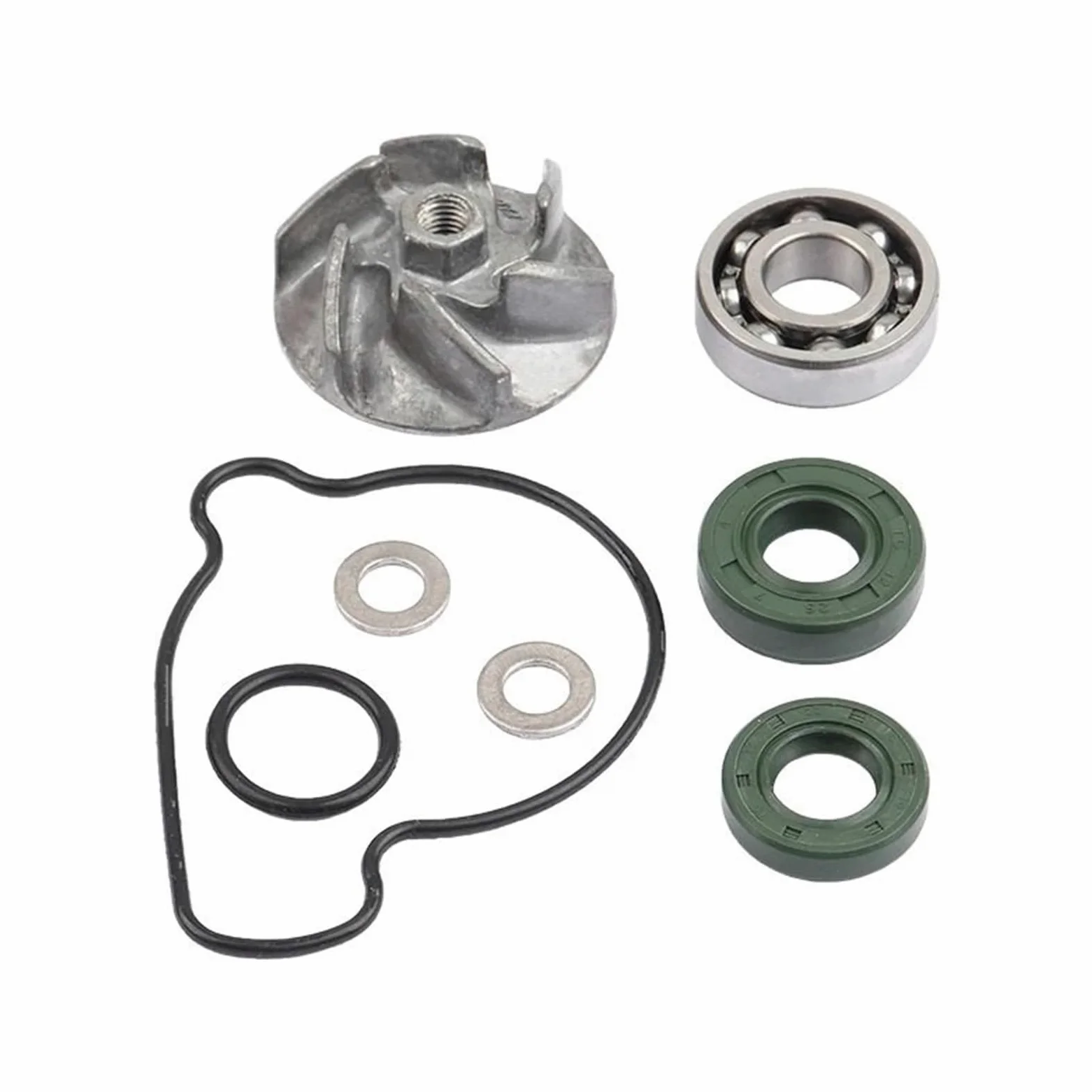 Cubierta para bomba de agua motocicleta Ajuste para Honda CRF250R 2004-2009 CRF250X 2004 2005-2009 Kit de reparación de bomba de agua cojinete de eje Mpeller