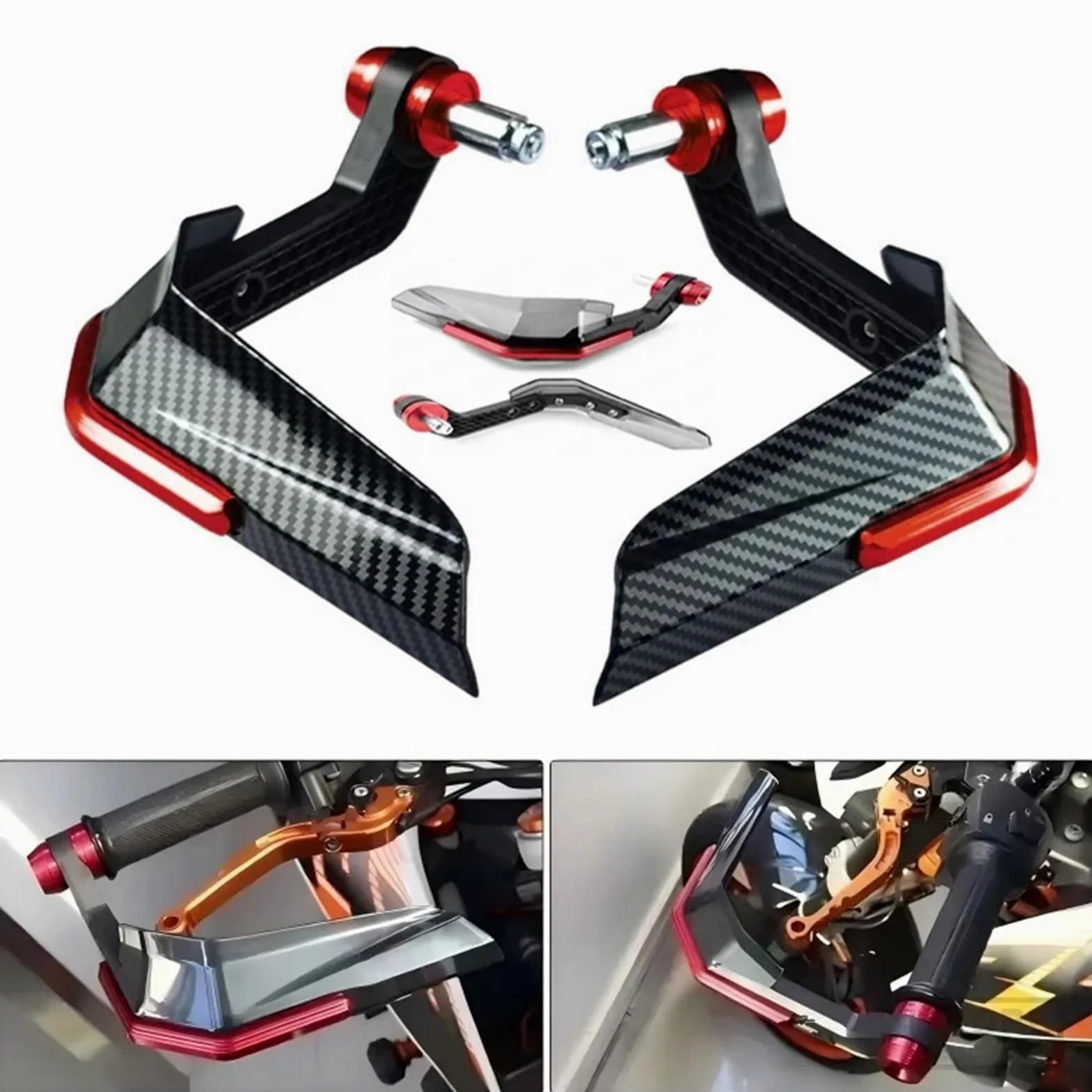 Protector de Manos para Moto Protectores de Mano para Mango Motocicleta, Protector Viento, decoración Barra Cepillo, Cubiertas Protectoras Agarre para Motocross(Style 1)