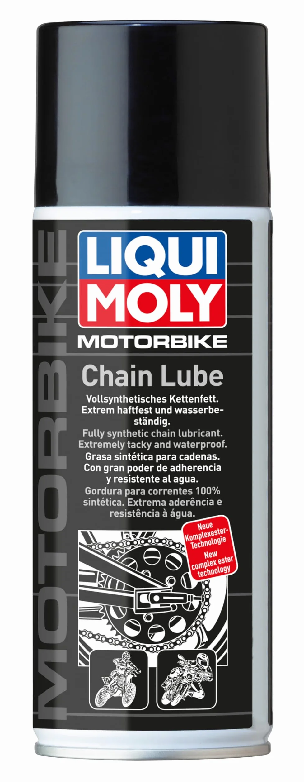 LIQUI MOLY Motorbike Spray para Cadenas, 400 ml, Lubricantes Adhesivos sin Cobre, SKU: 21714