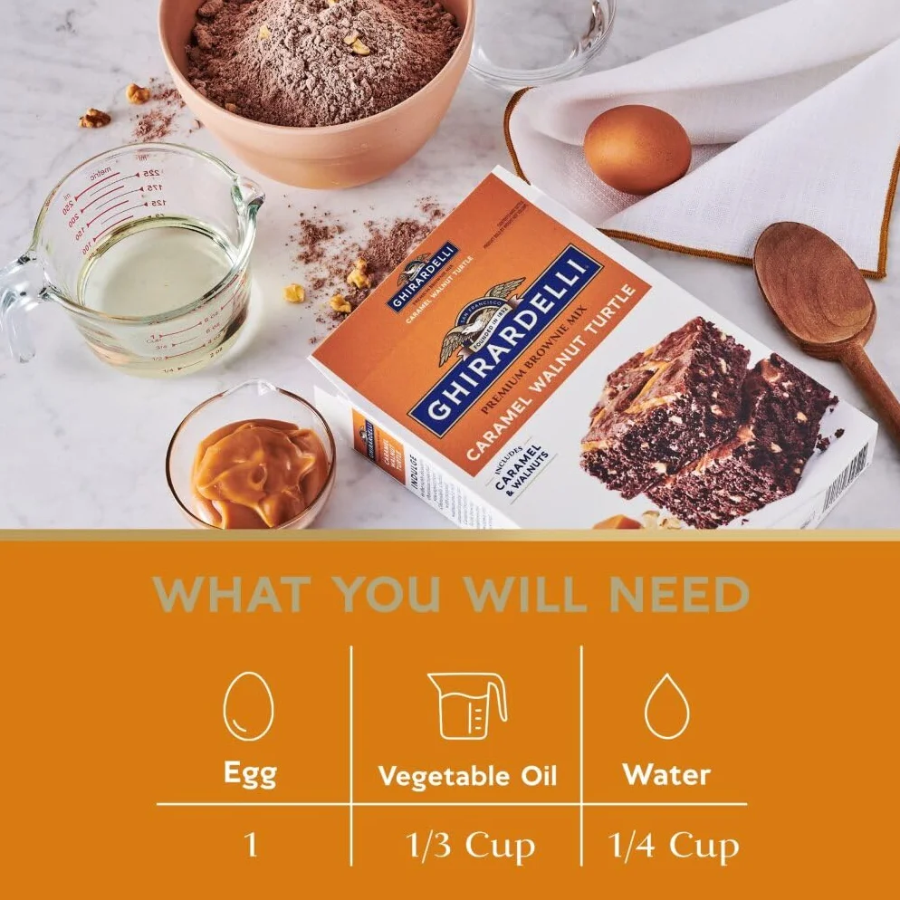 Ghiradelli Turtle Brownie Mix 18.5 oz