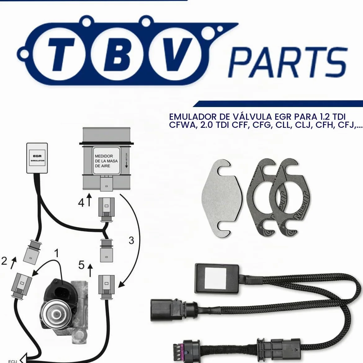 Kit Anular Valvula Egr 03L131512BB 03L131527AX Compatible Para CFFA Motor 2.0 TDI A3 Sharan Alhambra Passat Anular Valvula Egr 03L131512BL 03L906461A 03L131512AP