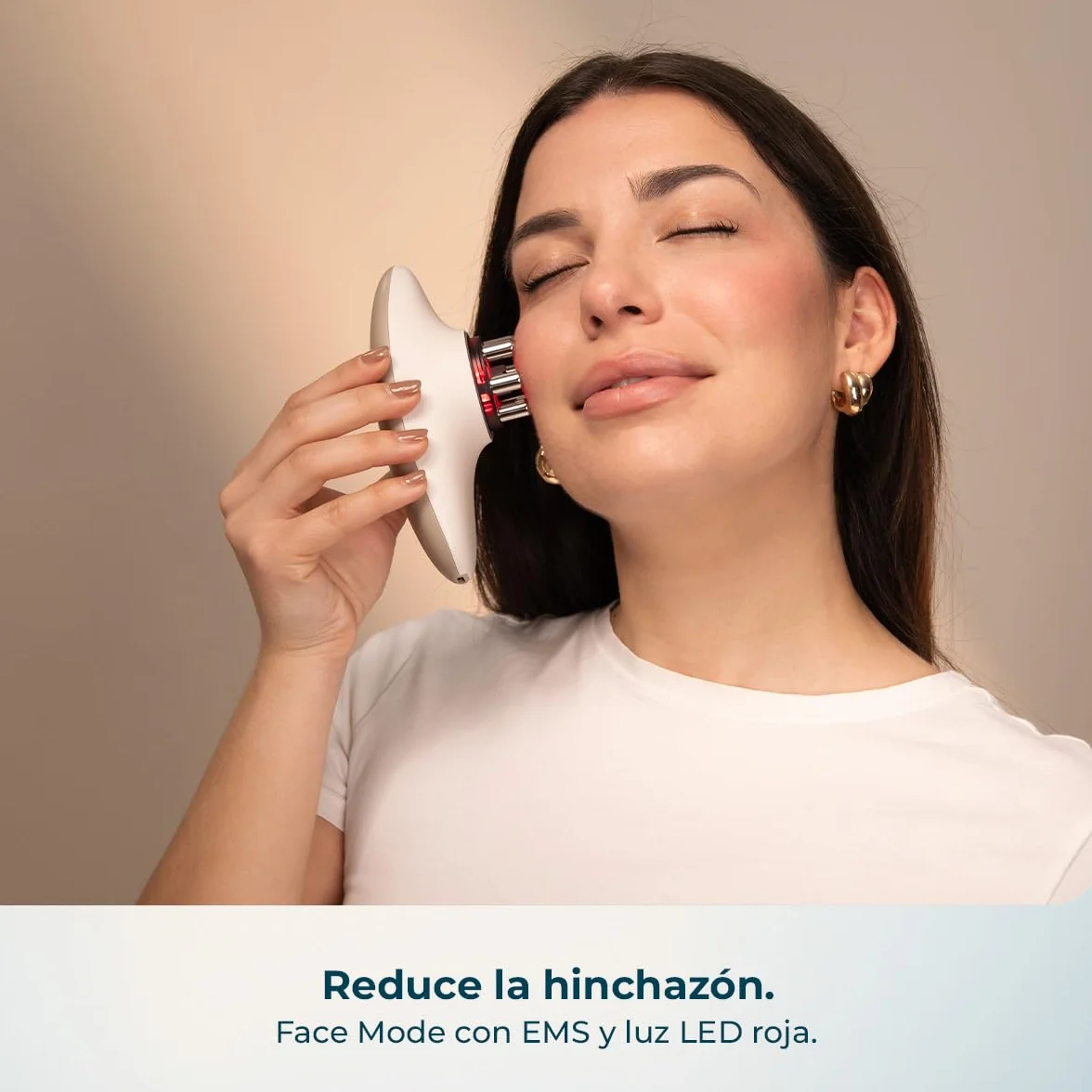 Cecotec Masajeador Corporal Anticelulítico SkinCare Push Up Suction EMS, Luz Roja, 2 Cabezales, 3 Intensidades, 60 min Autonomía