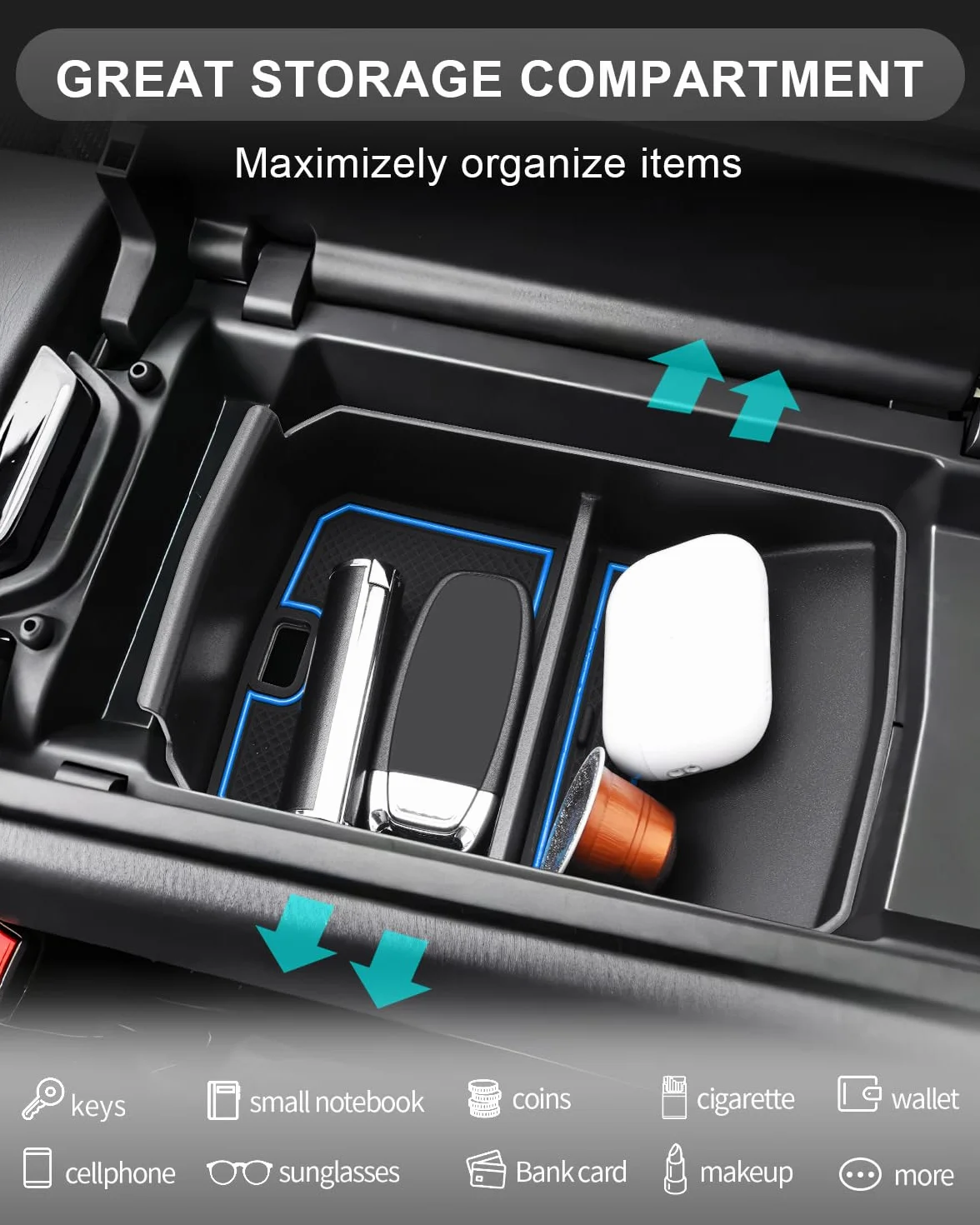 CDEFG Compatible con Renault Austral/Espace 6/Rafale 2024 2023, consola central, guantera, reposabrazos, caja de almacenamiento, organizador de consola de coche, bandeja Austral E-Tech Hybrid 2024,