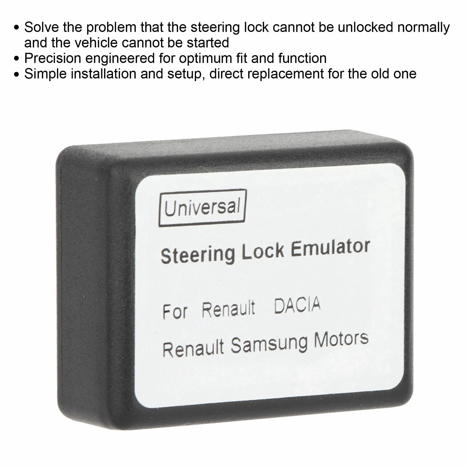 Emulador de Bloqueo de Dirección de Coche ABS Negro ESL ELV Simulador Accesorios Automotrices Reemplazo para Samsung Reemplazo para Megane 2 Emulador de Bloqueo de Dirección
