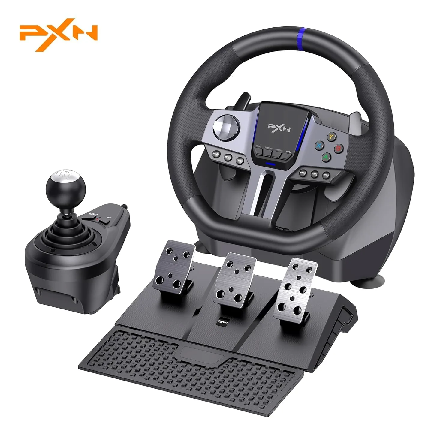 PXN V9 Gen2 - Volante de carreras con vibración de 270°/900° con cambio y pedal para PS4, PC, PS3, Xbox Series X|S, Xbox One
