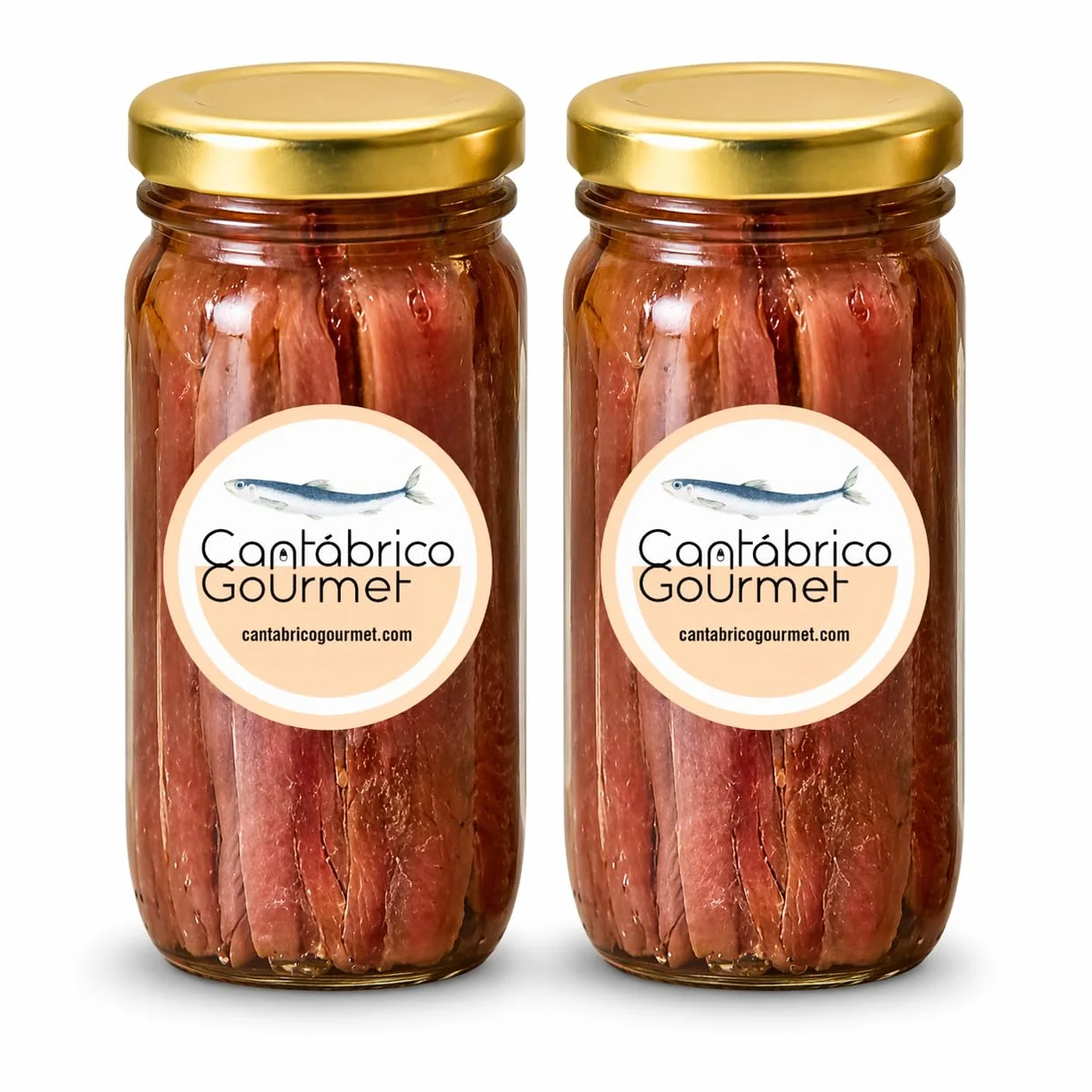 CANTABRICO GOURMET Anchoas de Santoña en Aceite 36-46 Filetes Artesanales Premium 200gr