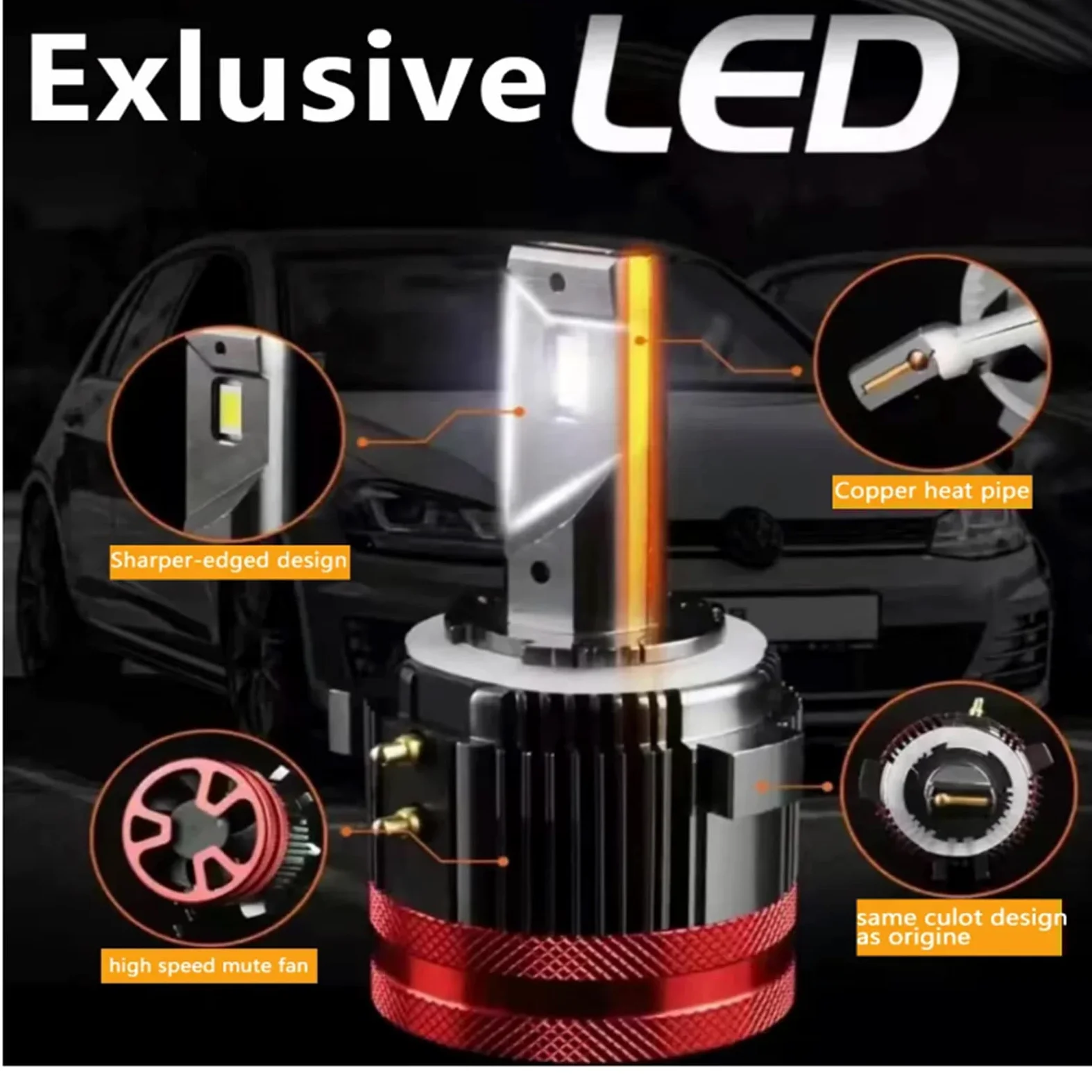 Bombillas LED H7 Para Faros Delanteros, 4500 Lúmenes, Kit De Conversión De Faros LED 400% Más Brillantes, 6000 K, Instalación De 10 Minutos, Reemplazo De Halógeno, Paquete De 2