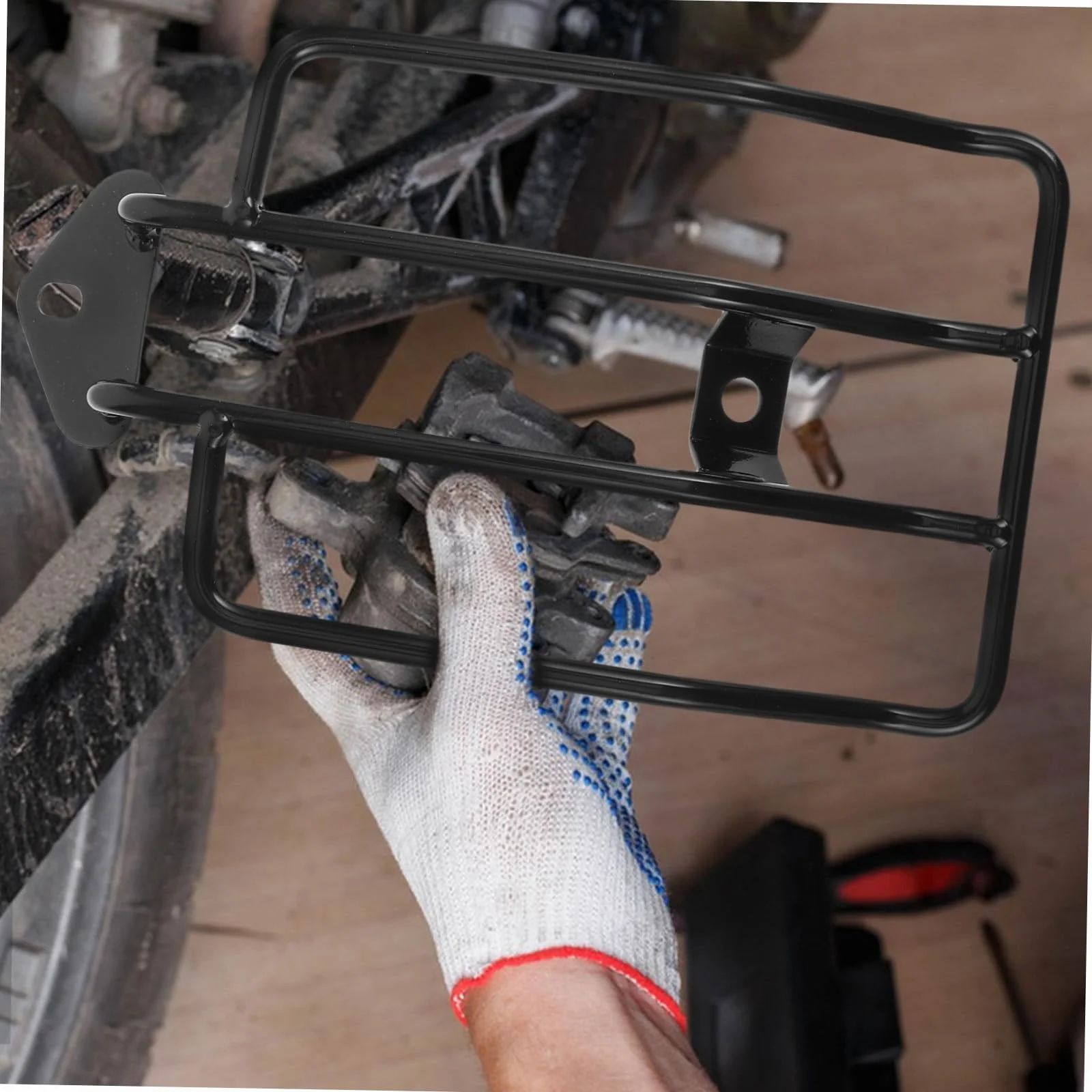Cabilock Marco De Trasera Modificado De Soporte Trasero para Moto Estante De Equipaje para Motocicleta Rejilla Trasera Portaequipajes para Moto Asiento Trasero Planchar Negro