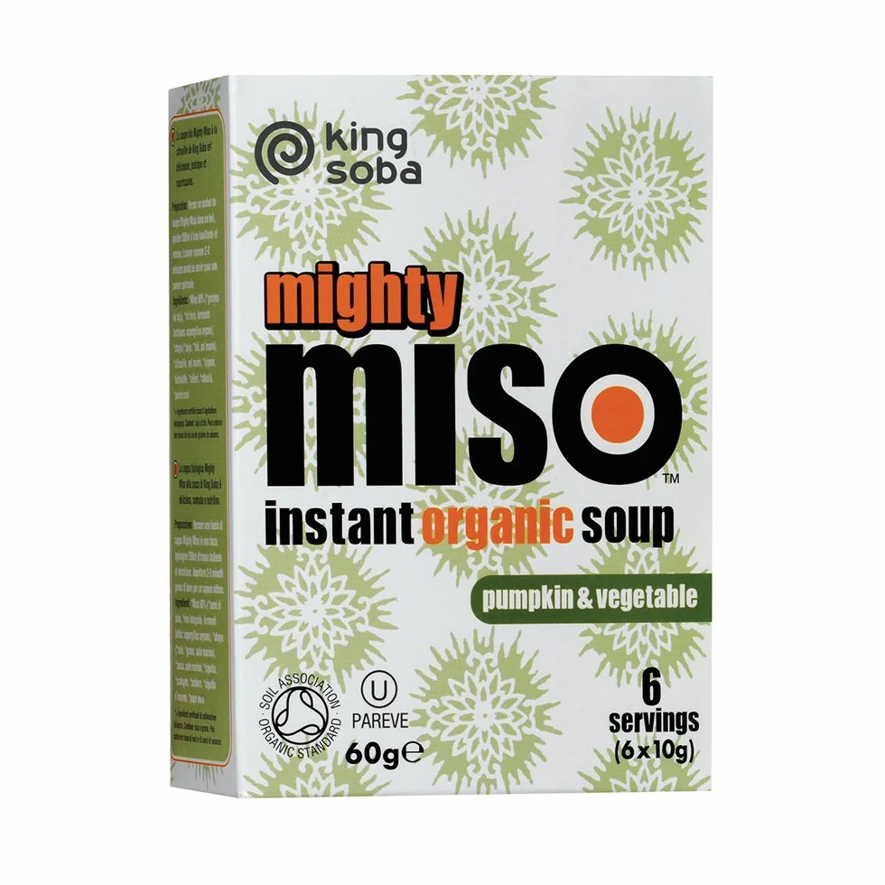 King Soba Mighty Miso Sopa instantánea de verduras 60 g