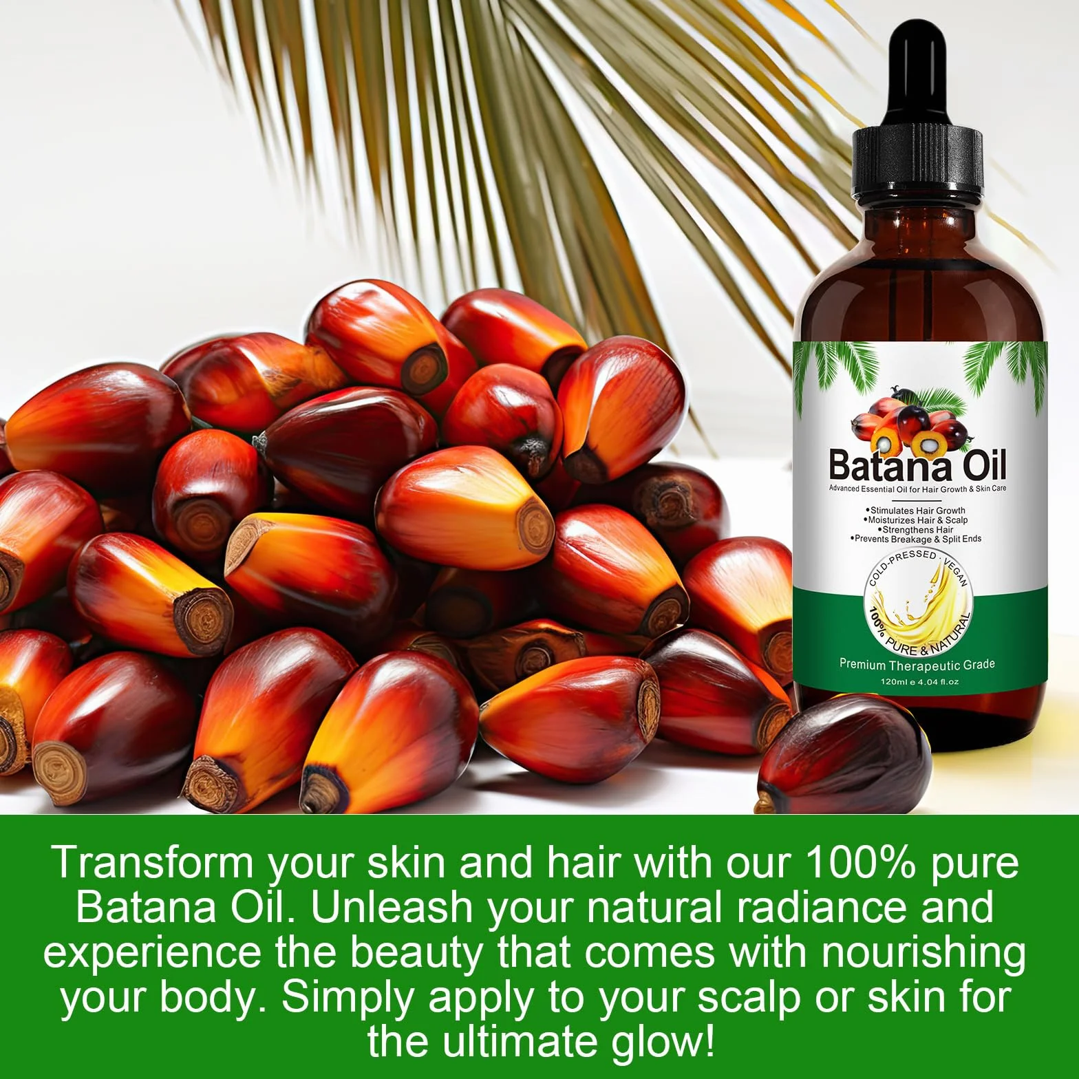 Aceite de Batana 100% Puro Prensado en Frío 120 ml para Crecimiento del Cabello
