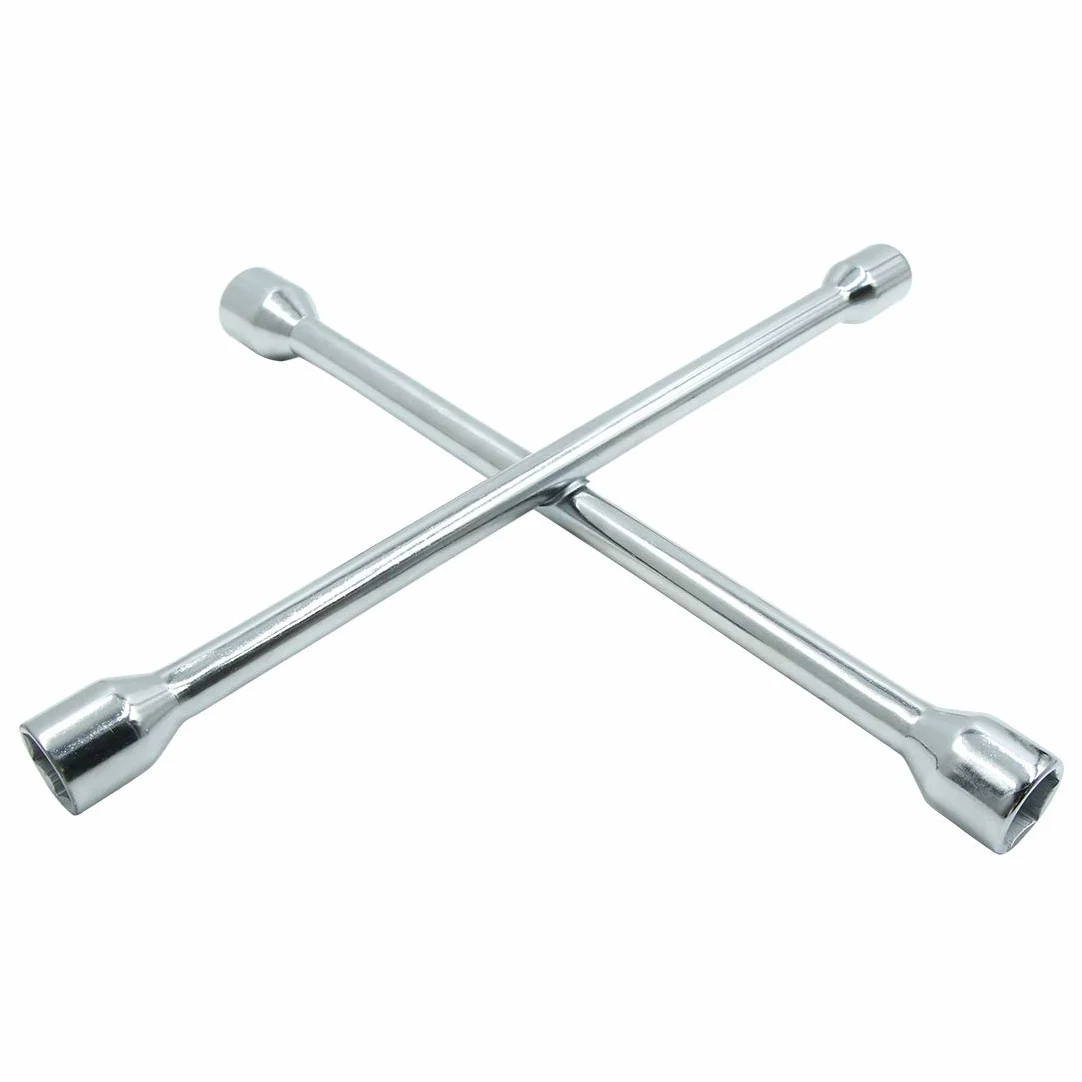 sourcing map 17mm 19mm 21mm 23mm Llave De Orejeta Cruzada Llave De Rueda Herramienta De Reparación De Automóvil