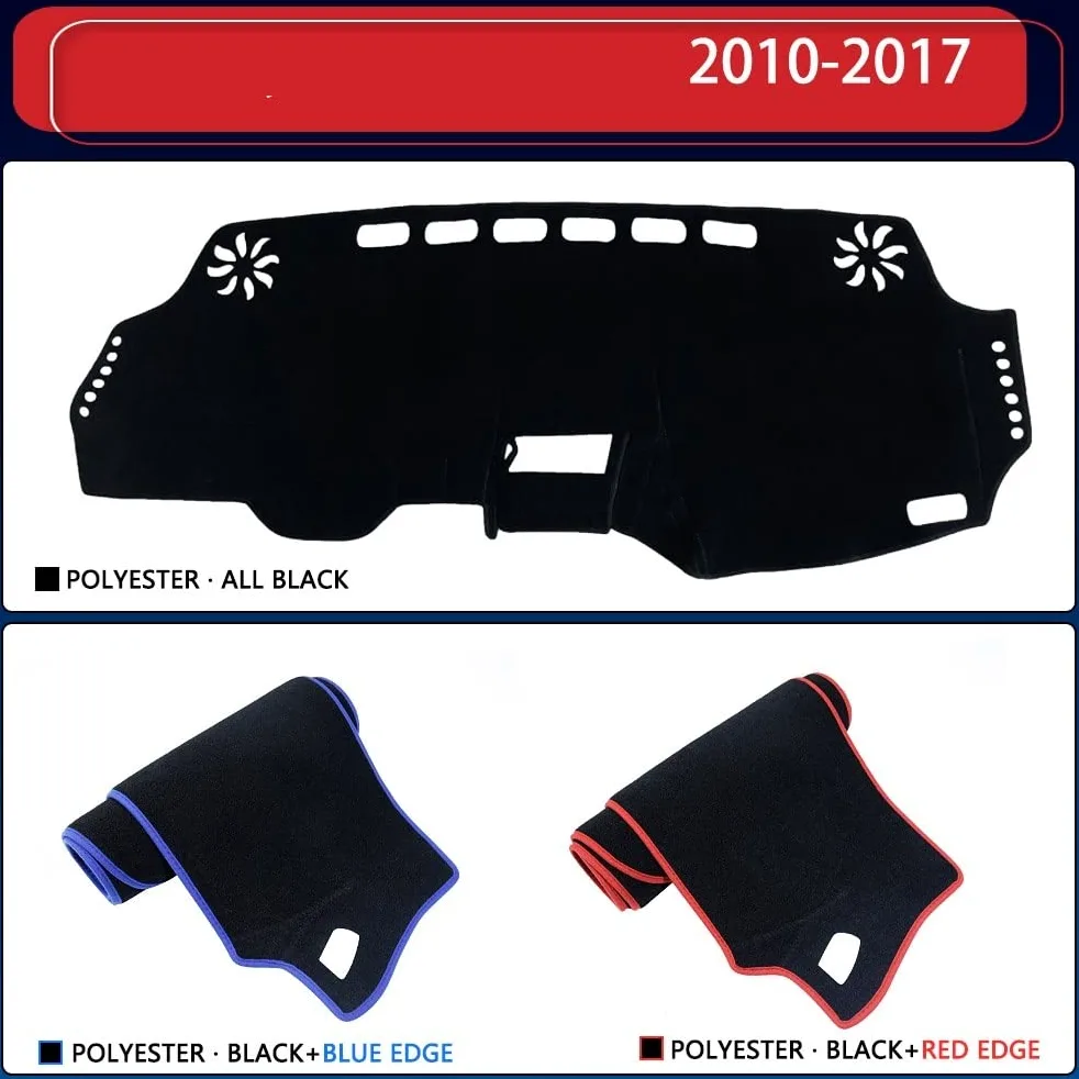 Almohadilla Parasol Para Toyota Para Wish AE20 2010 2011 2012 2013 2014 2015 2016 2017 Cubierta Protectora Para Salpicadero Evitar Alfombra Ligera LHD Cubierta Estera del Tablero ( Color : Black Edge