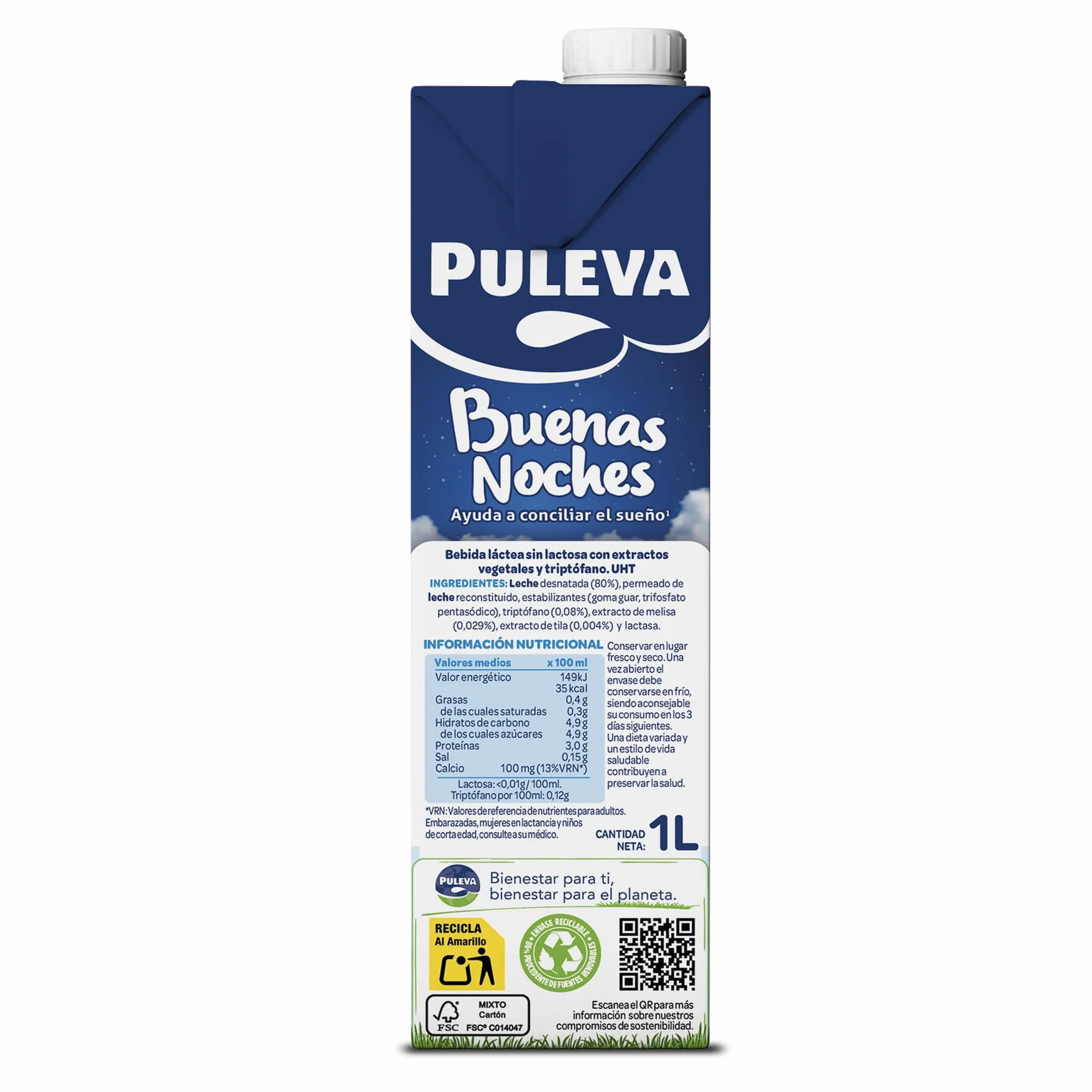 Puleva Leche Buenas Noches Pack 6 x 1L