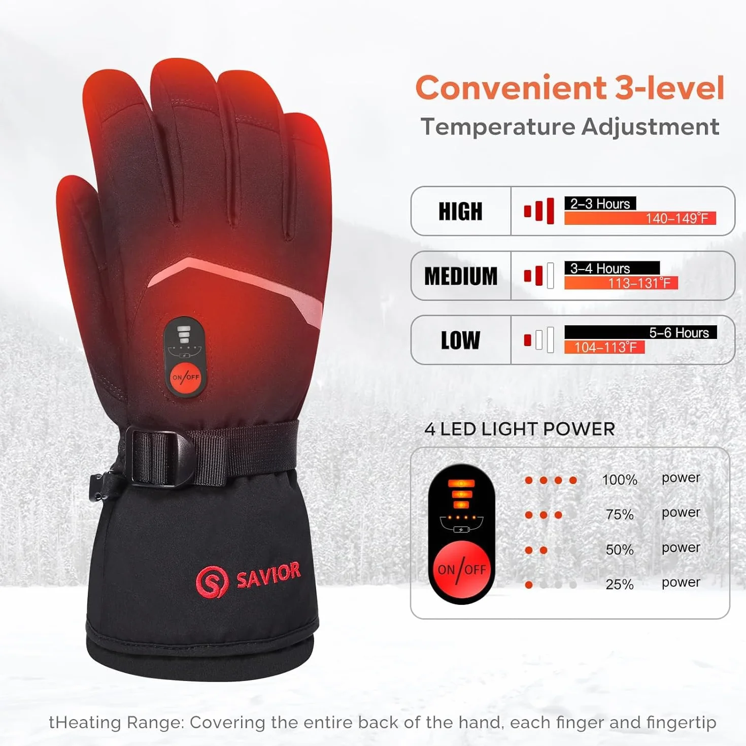 Guantes Calefactables Moto, Guantes Tactiles con Batería 7.4v 2200mah para Hombres y Mujeres Guantes Termicos al Aire Libre Esquí Motociclismo Pesca Senderismo Prevenir Artritis Enfermedad de Raynaud
