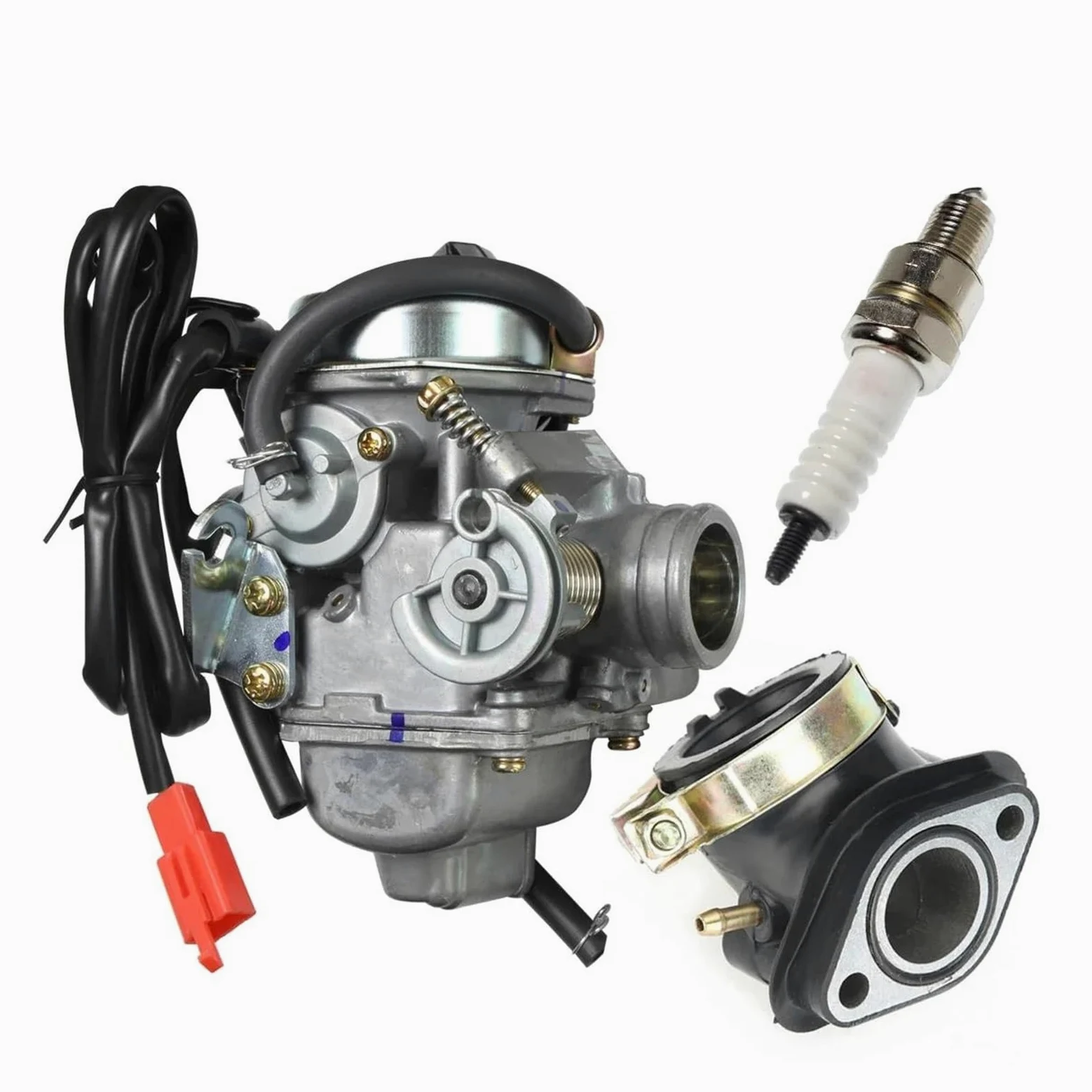 Carburadores para GY6 125cc 150cc 4 Tiempos 24mm PD24J Choke Scooter ATV Motocicletas Carburador Carburador Replacement(PD24J GY6)
