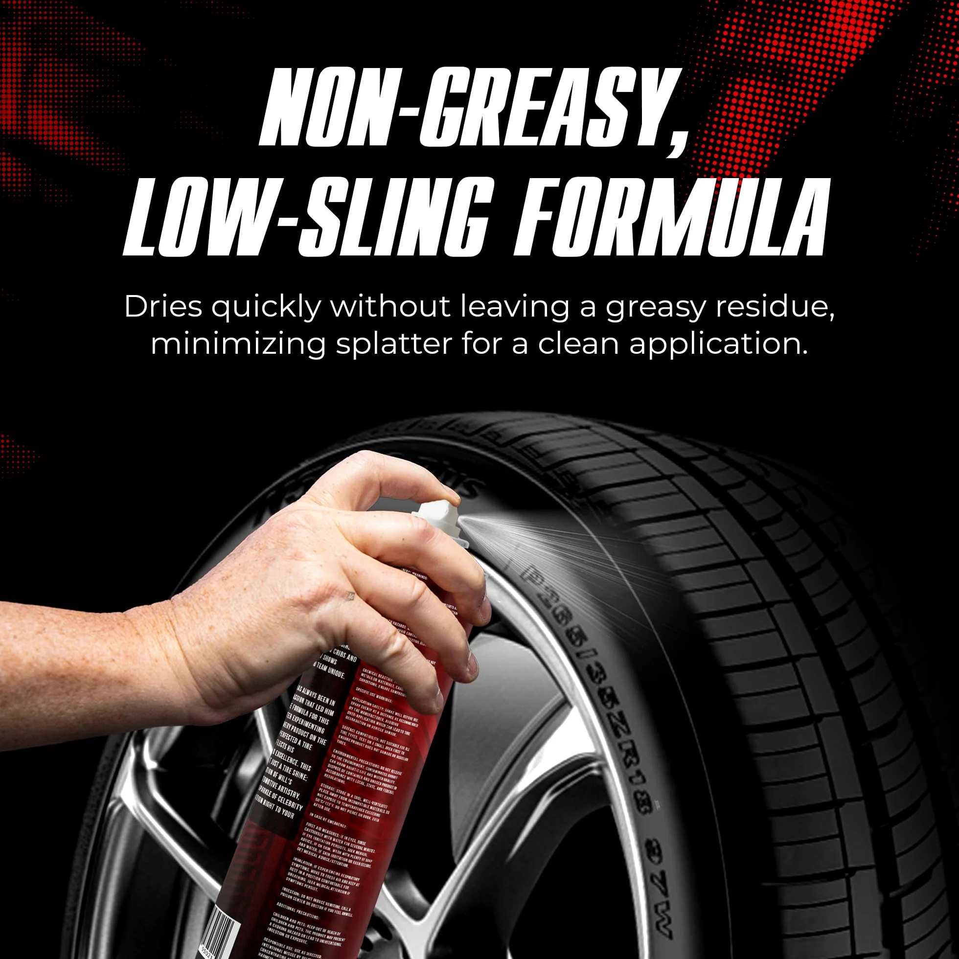 TEAM ÚNICO Tire Shine Satin - 510,3 g, lote de 6 | Fórmula avanzada para un brillo satinado duradero | Protege los neumáticos contra grietas y decoloración | Spray no graso, de baja eslinga