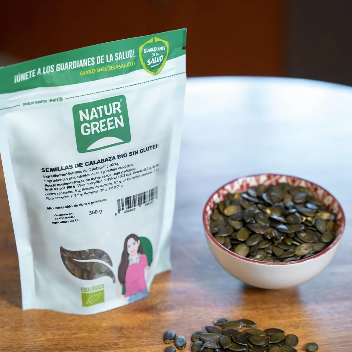 NaturGreen Semilla de Calabaza Bio 350 g Ecológico Sin Gluten Vegano
