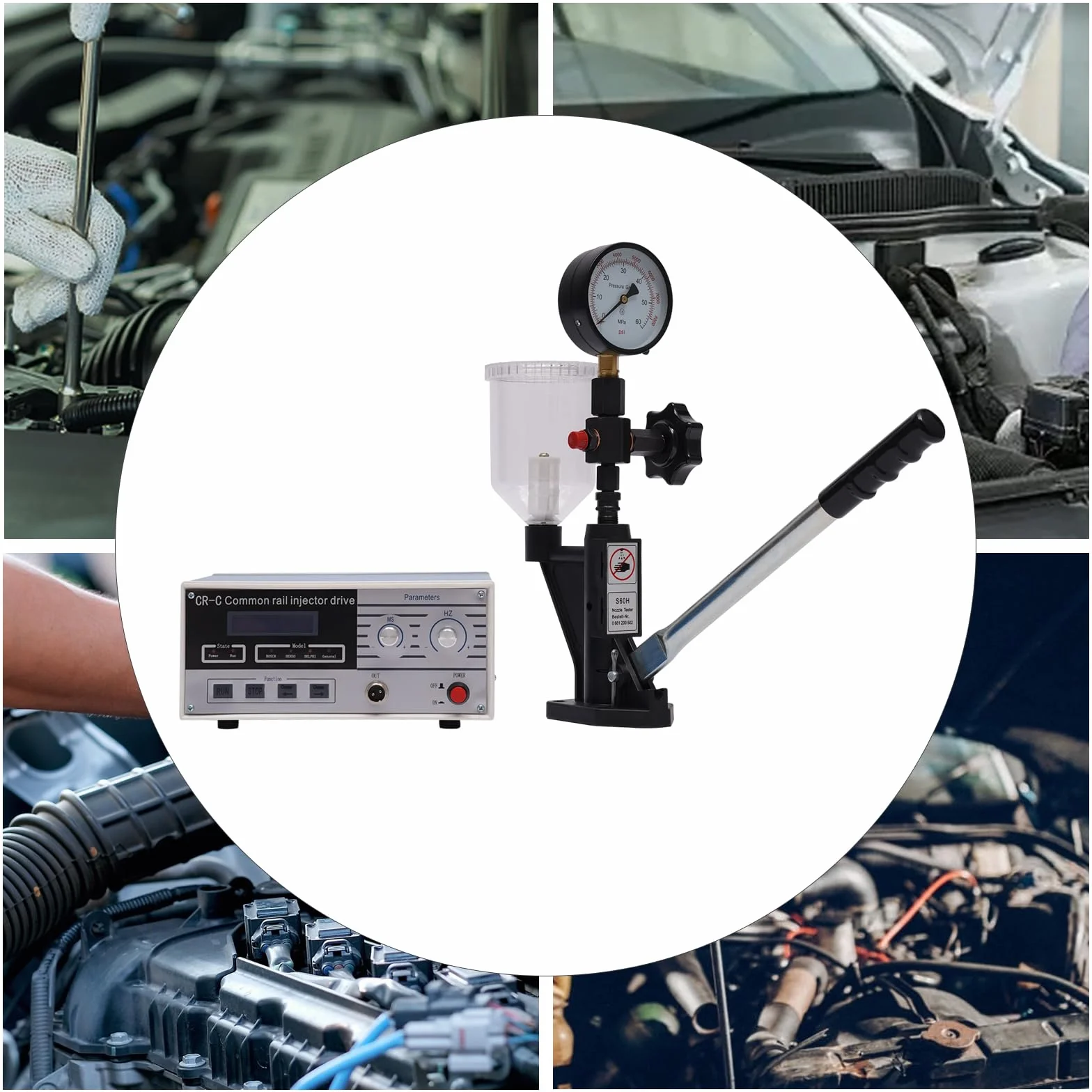 0-8000 PSI Common Rail Injector Tester Multifuncional Diesel Inyector Tester Common Rail Comprobador de Inyectores de Inyectores