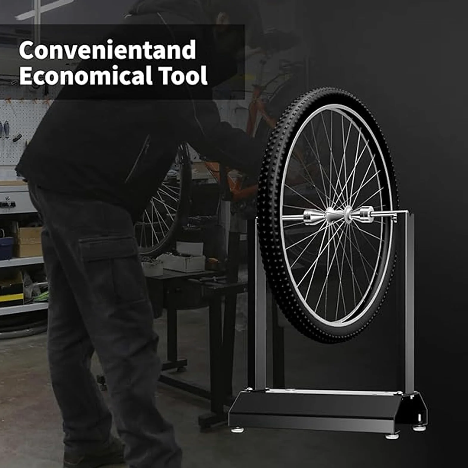 Soporte de Equilibrio de Ruedas de Motocicleta, Equilibrador de Neumáticos de Acero Resistente para Neumáticos Deportivos y Todoterreno, Ideal para Uso en Garaje