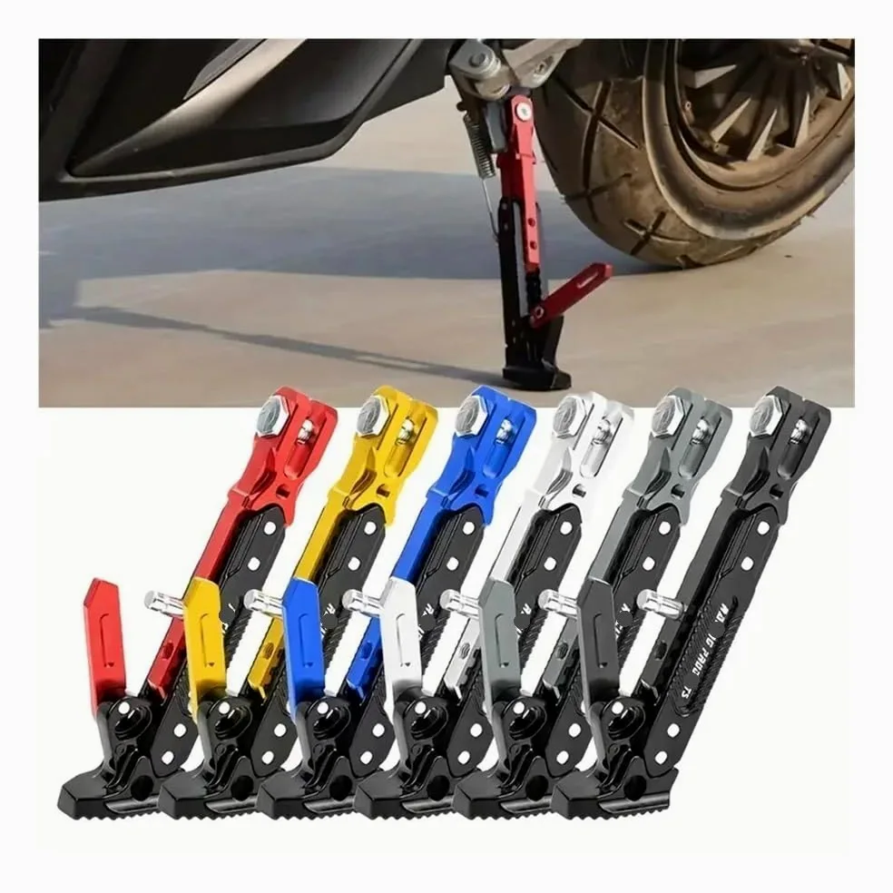 Pata Soporte Apoyo Caballete Lateral Ajustable para Motocicleta Y Bicicleta, Soporte De Apoyo para Accesorios Estacionamiento Universales