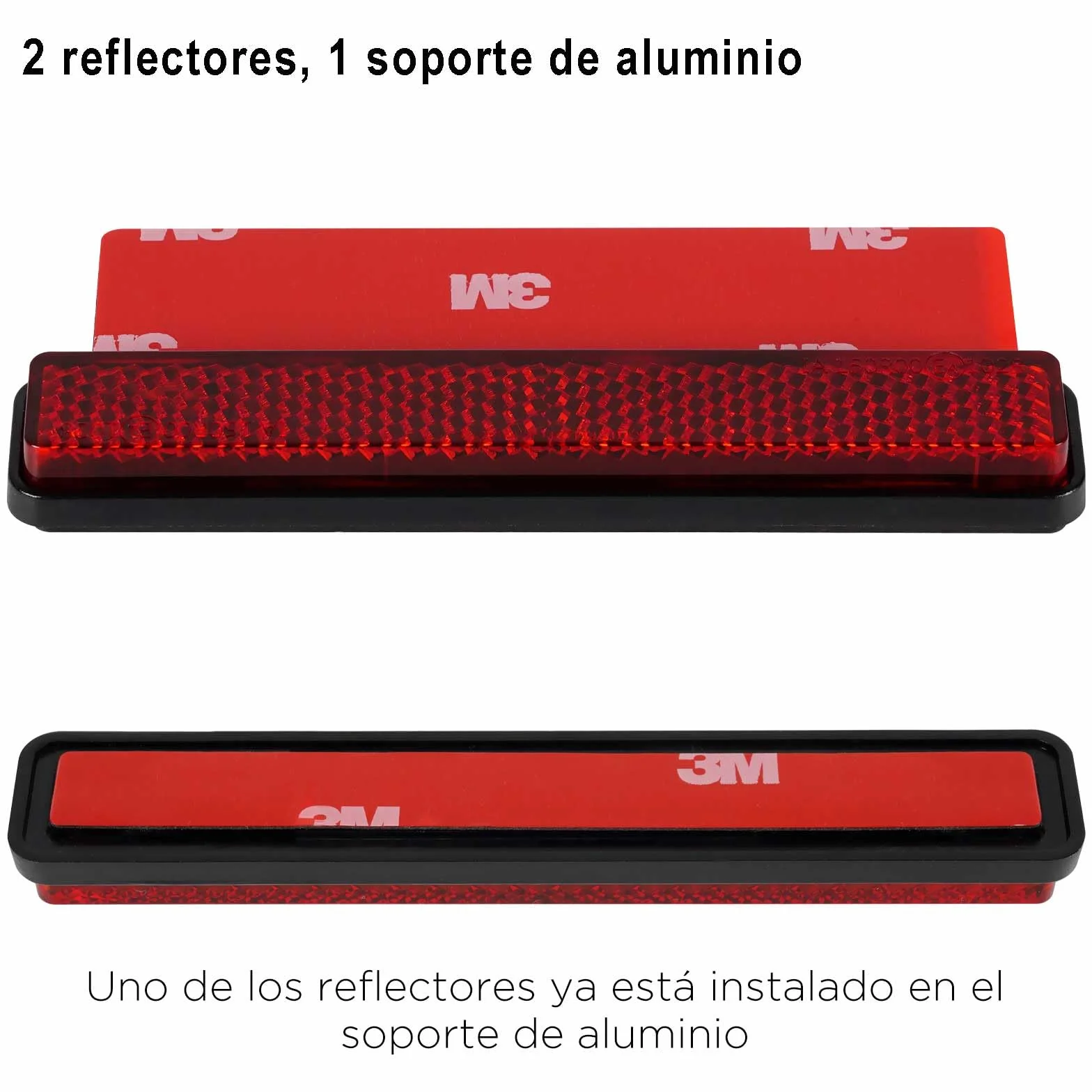 evermotor Catadioptrico Reflector trasero para motocicleta, Homologado E4, 2 piezas reflectoras de ojo de gato en la parte trasera con placa de aluminio autoadhesiva