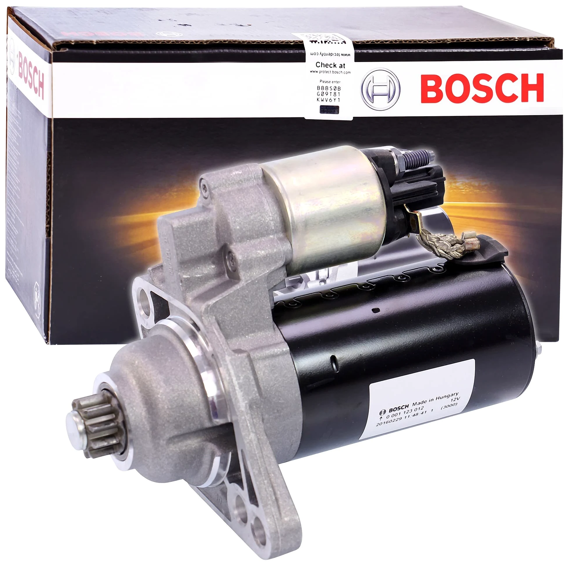 BOSCH MOTOR DE ARRANQUE 0 001 123 012 Compatible con VW Golf V Hatchback 1K1 TOURAN 1T1, 1T2 Polo IV Hatchback 9N, 9A Passat B6 Variant 3C5, SEAT Ibiza IV Hatchback 6J5, 6P1
